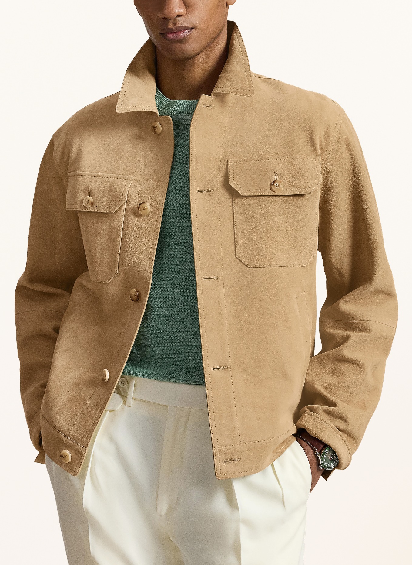 POLO RALPH LAUREN Lederjacke: BEIGE