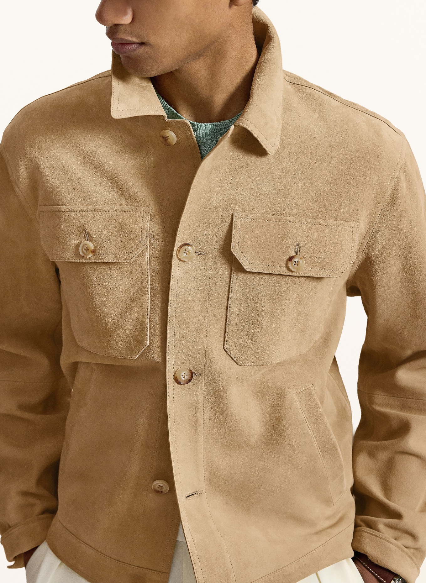 POLO RALPH LAUREN Lederjacke: BEIGE