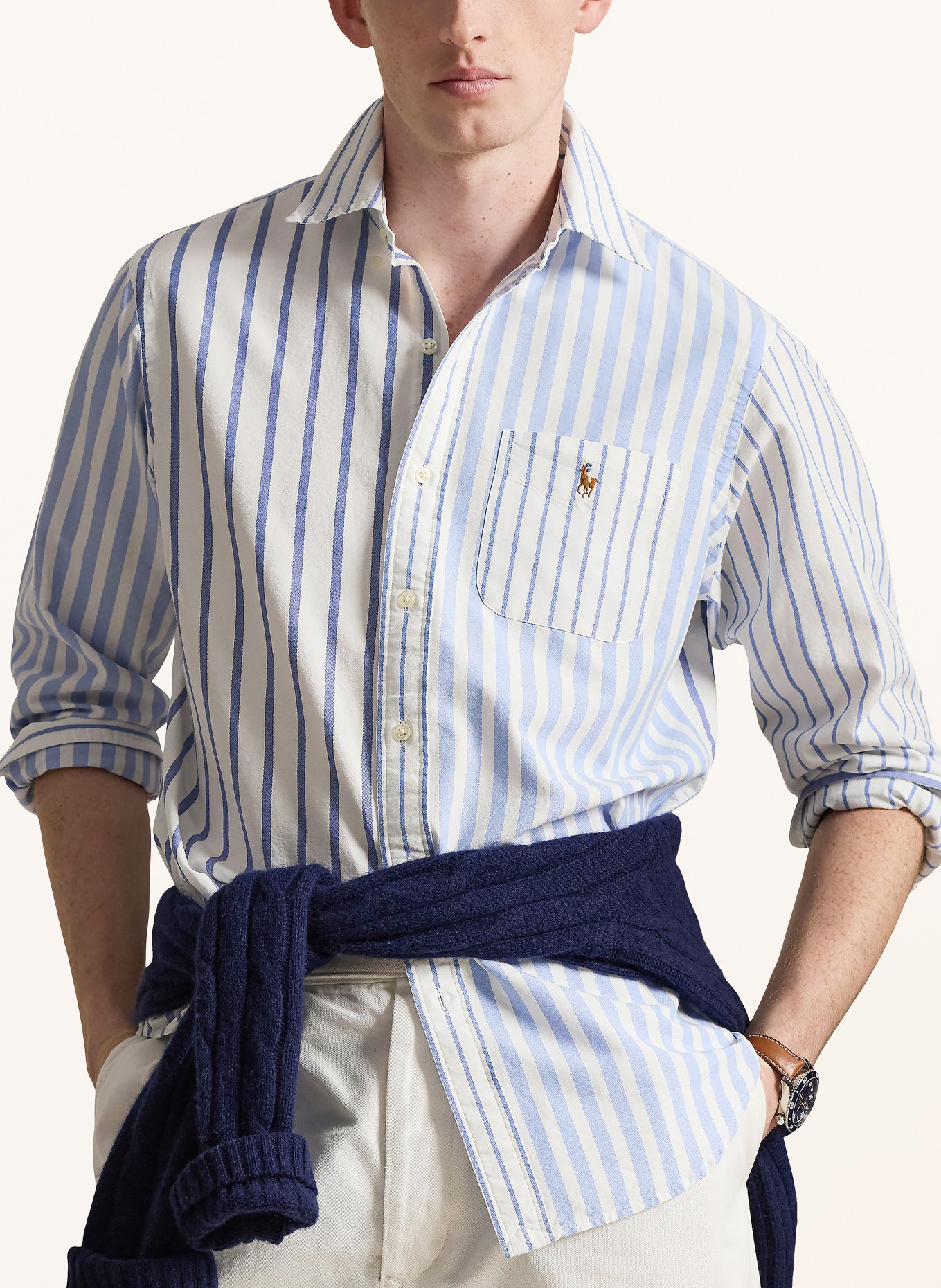 POLO RALPH LAUREN Oxford-overhemd Classic Fit: LICHTBLAUW / WIT