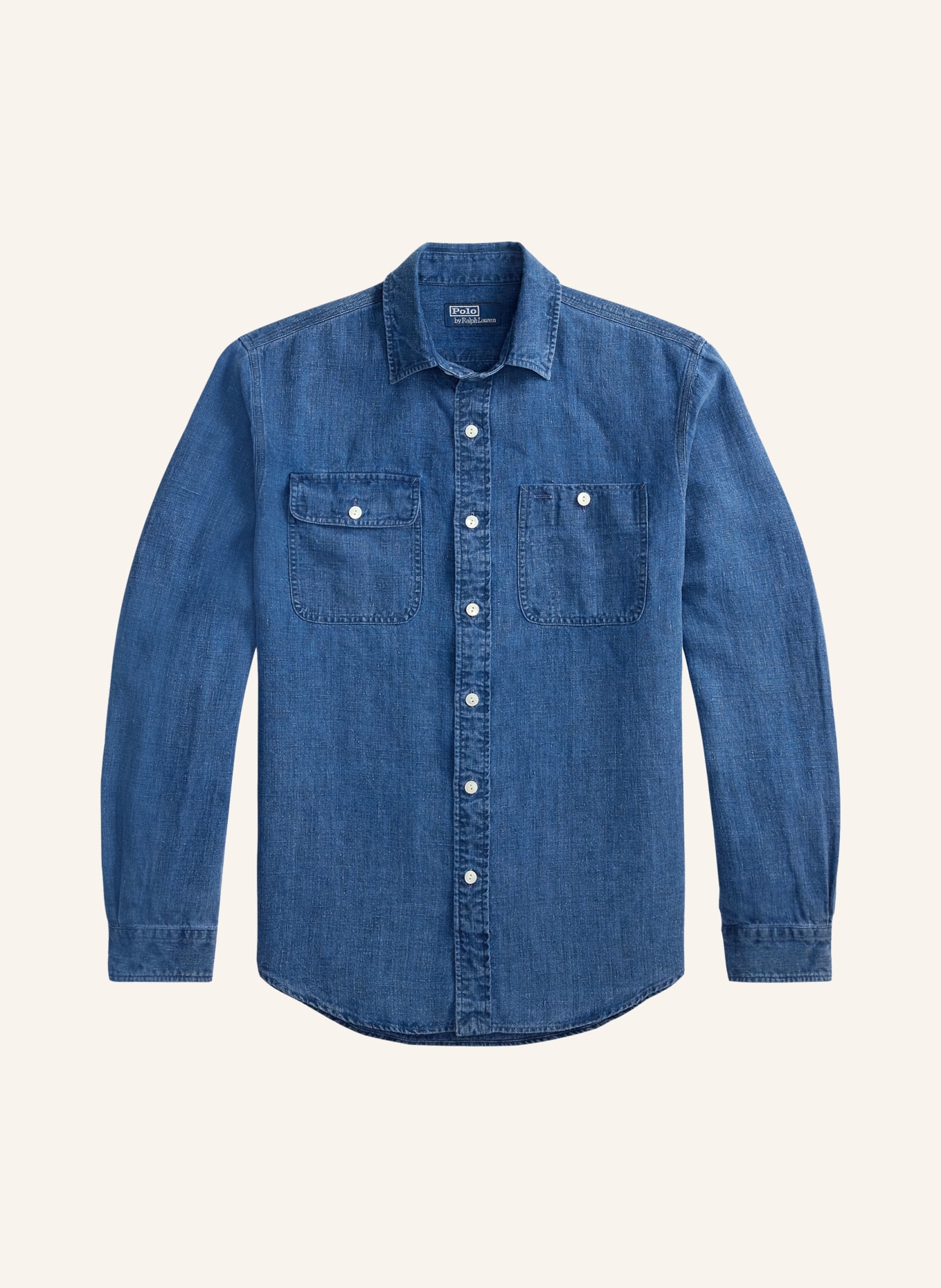 POLO RALPH LAUREN Chemise en lin coupe classique effet délavé: BLEU