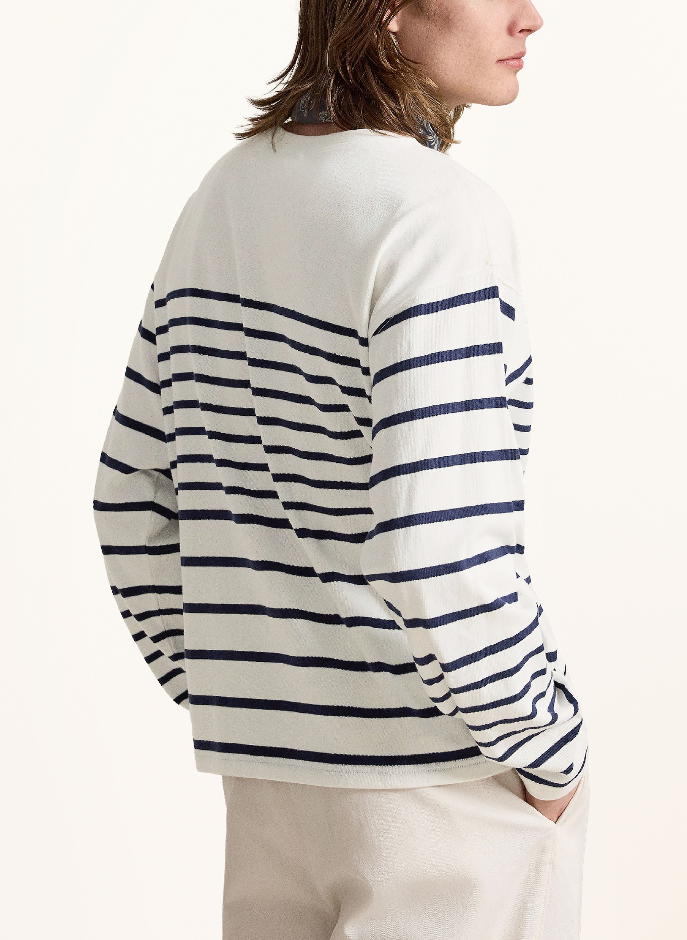 POLO RALPH LAUREN Pullover: WEISS / BLAU