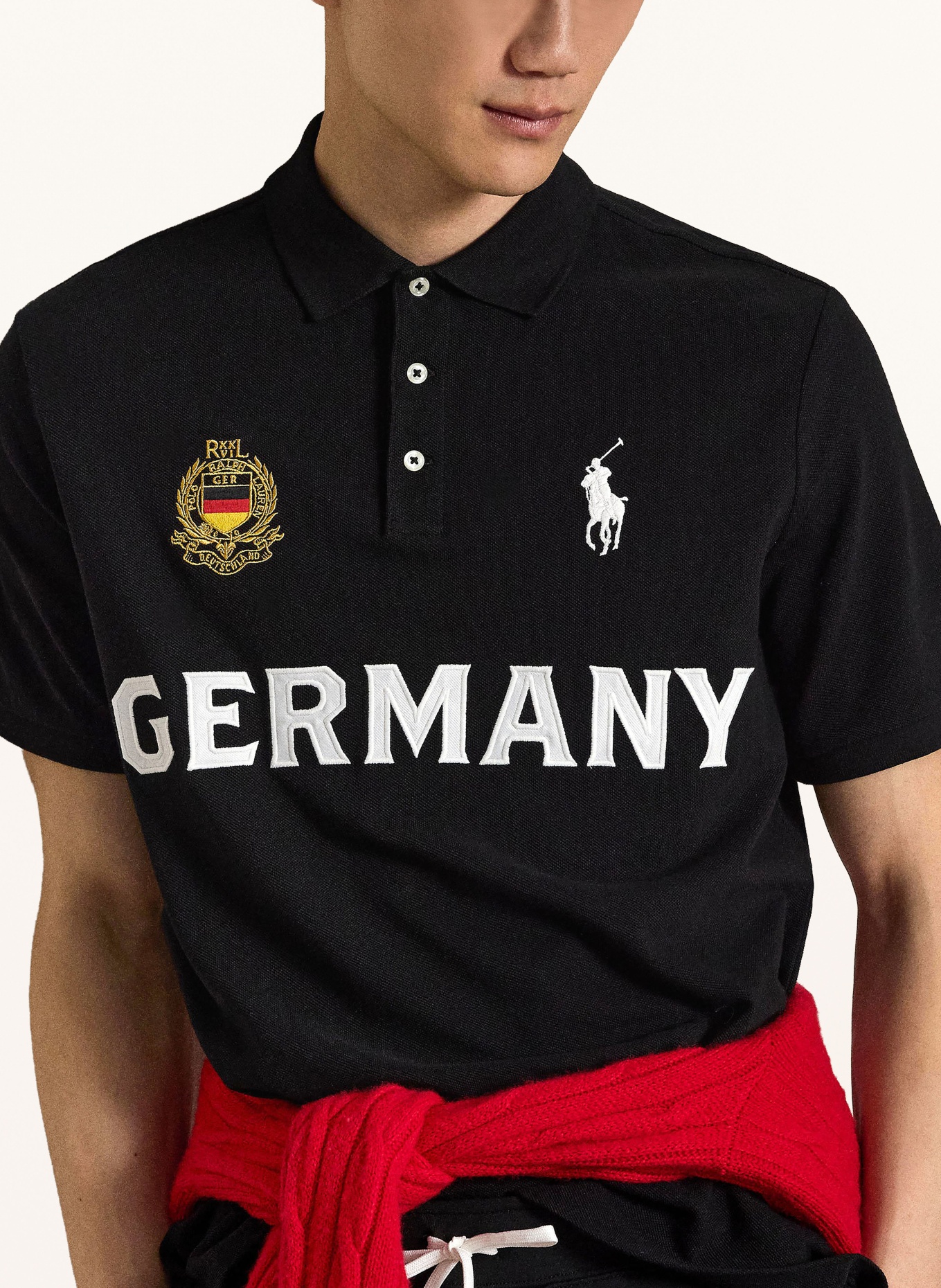 POLO RALPH LAUREN Piqué polo shirt: BLACK