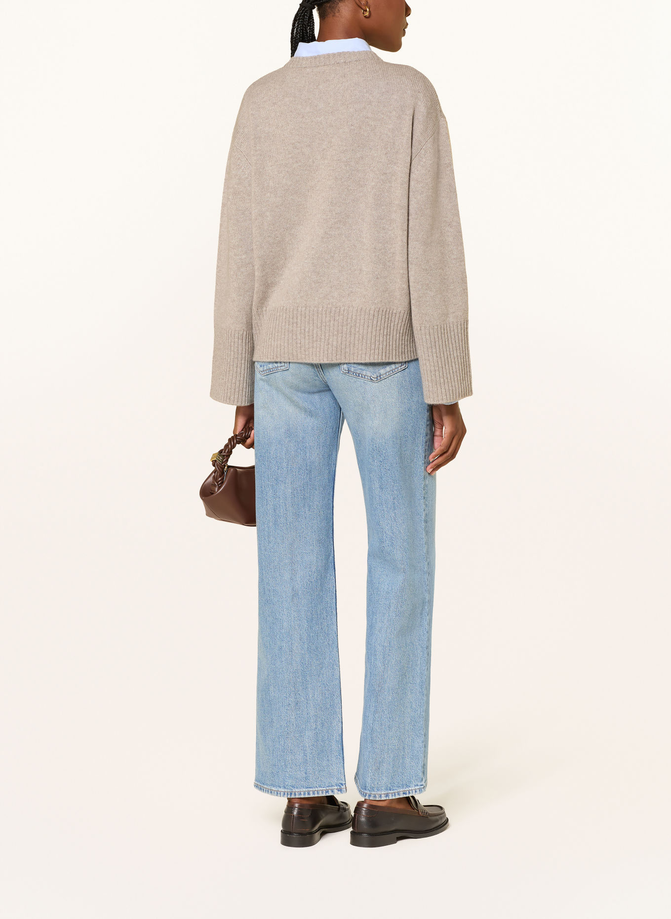 MRS & HUGS Cashmere Sweater: BEIGE