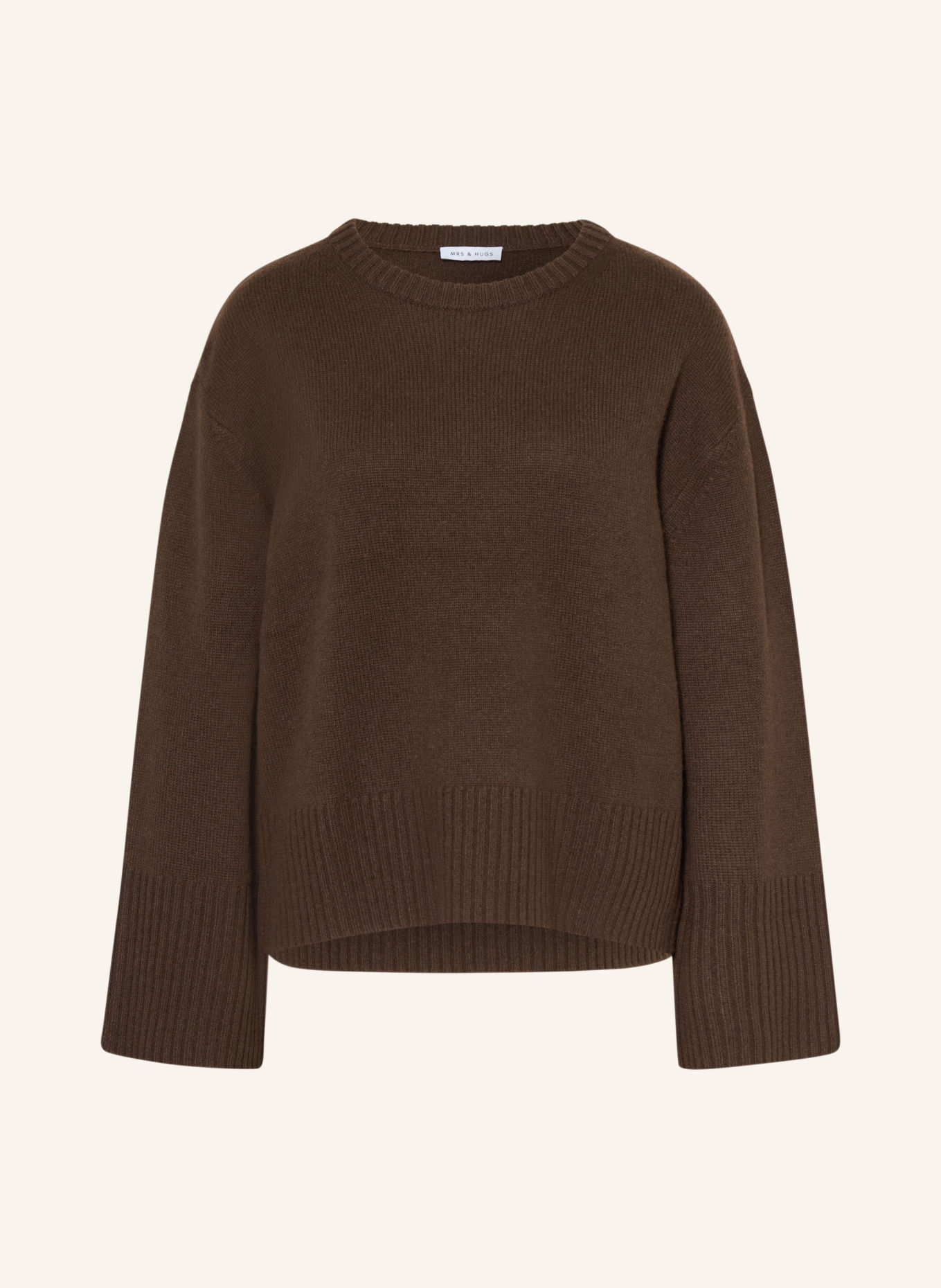MRS & HUGS Pullover mit Cashmere: DUNKELBRAUN