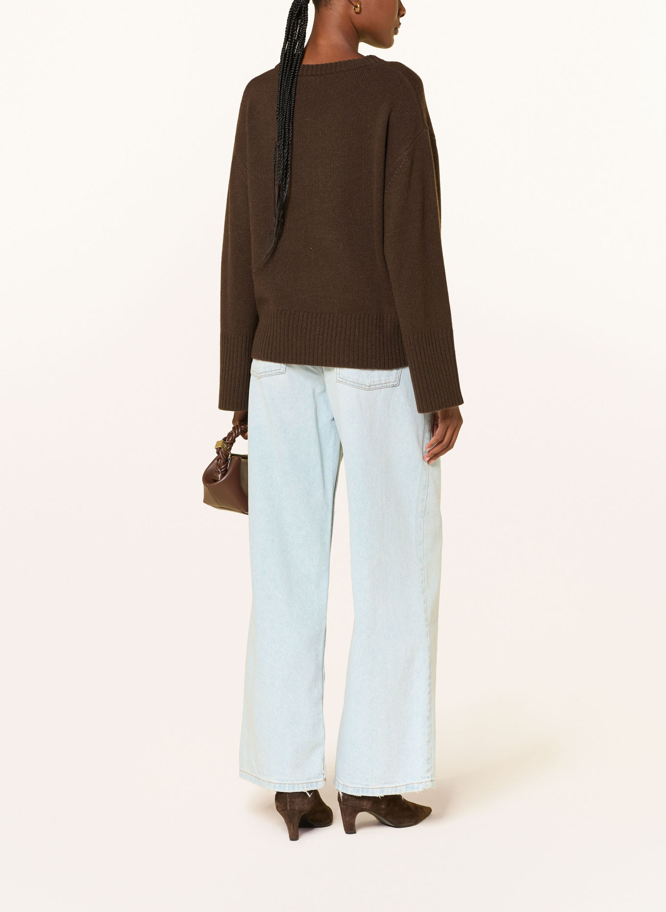 MRS & HUGS Pullover mit Cashmere: DUNKELBRAUN