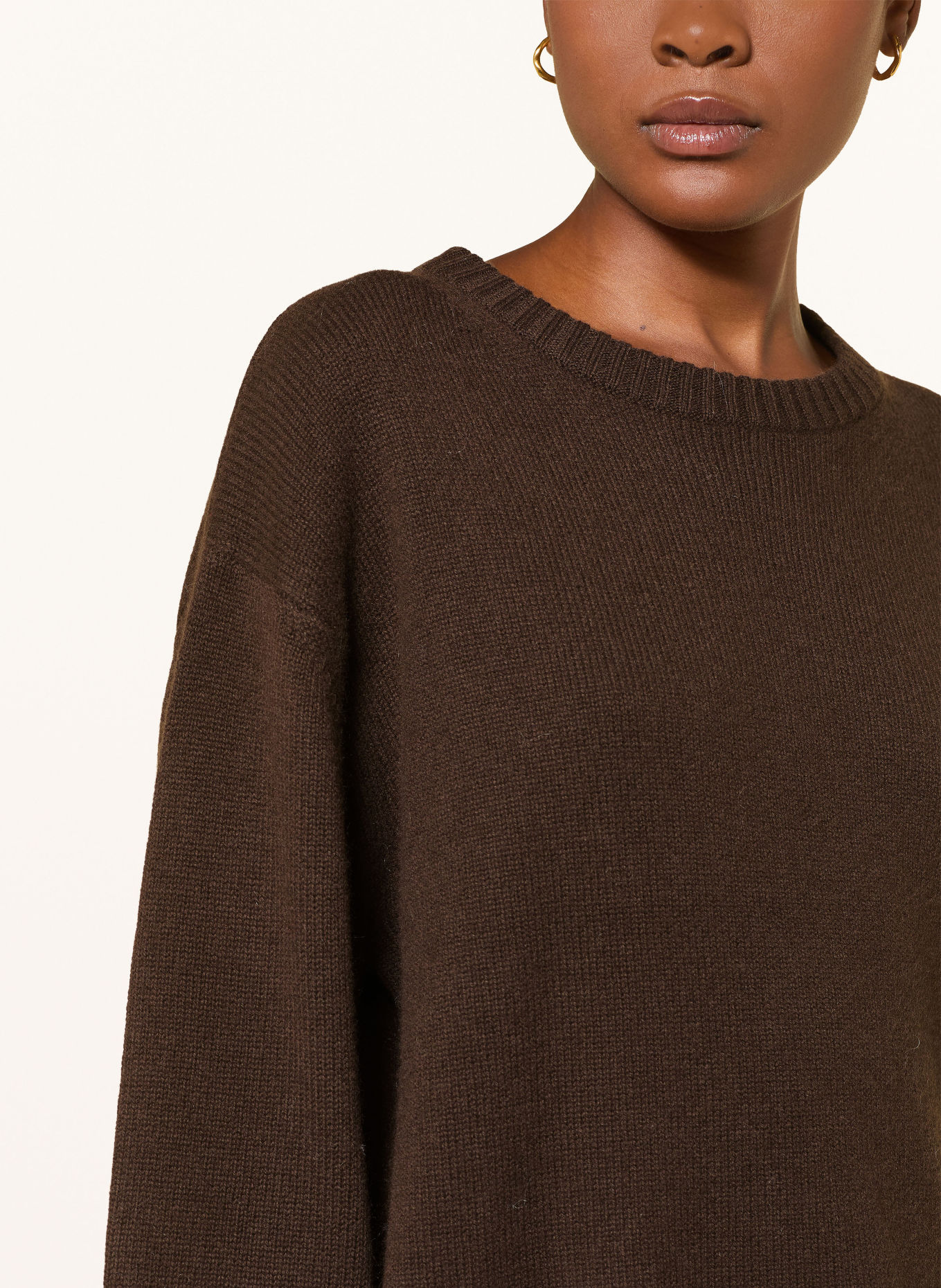 MRS & HUGS Pullover mit Cashmere: DUNKELBRAUN