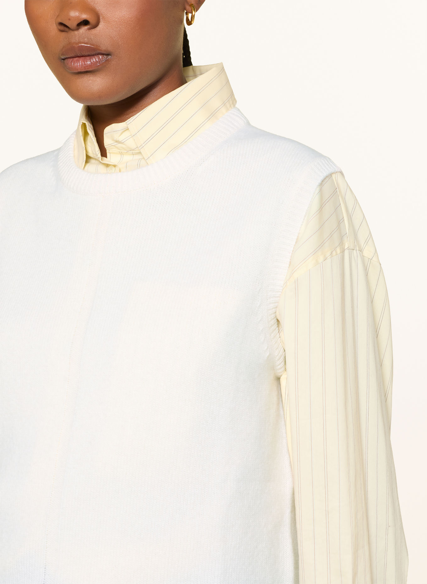 MRS & HUGS Pullunder mit Cashmere: WEISS
