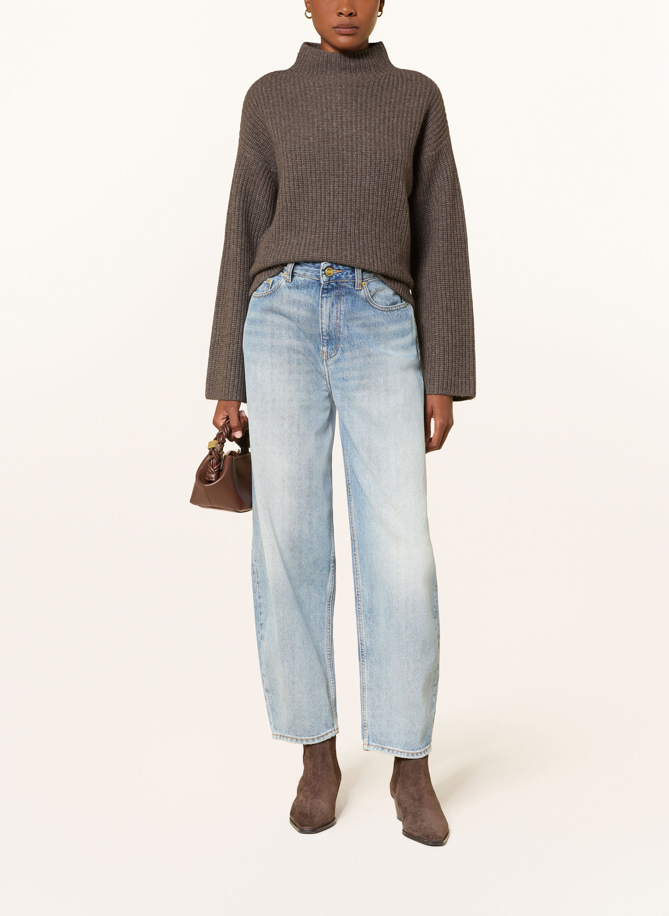 MRS & HUGS Pullover mit Cashmere: BRAUN