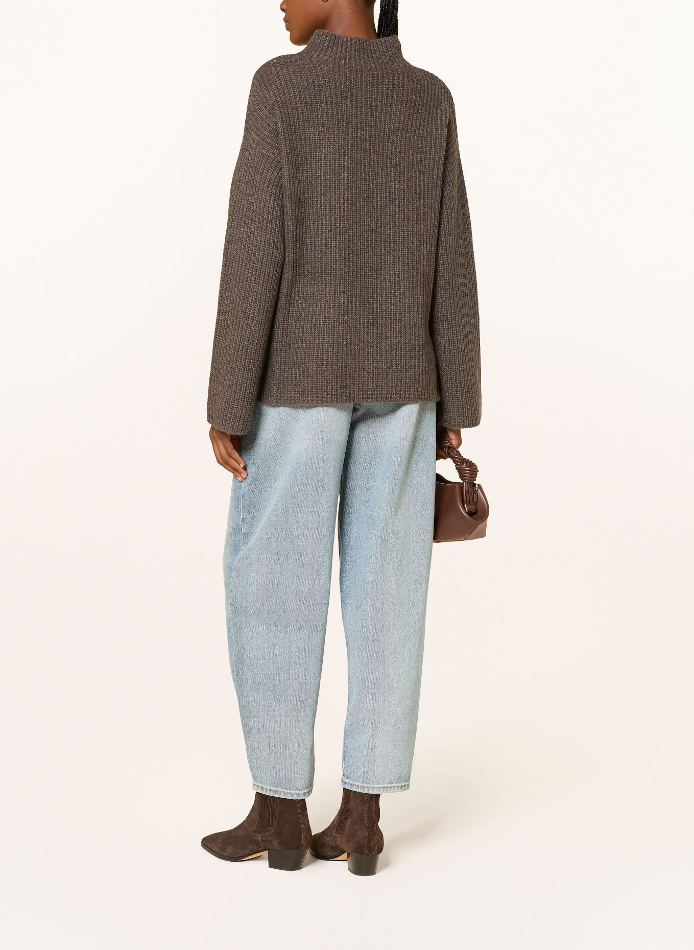 MRS & HUGS Pullover mit Cashmere: BRAUN