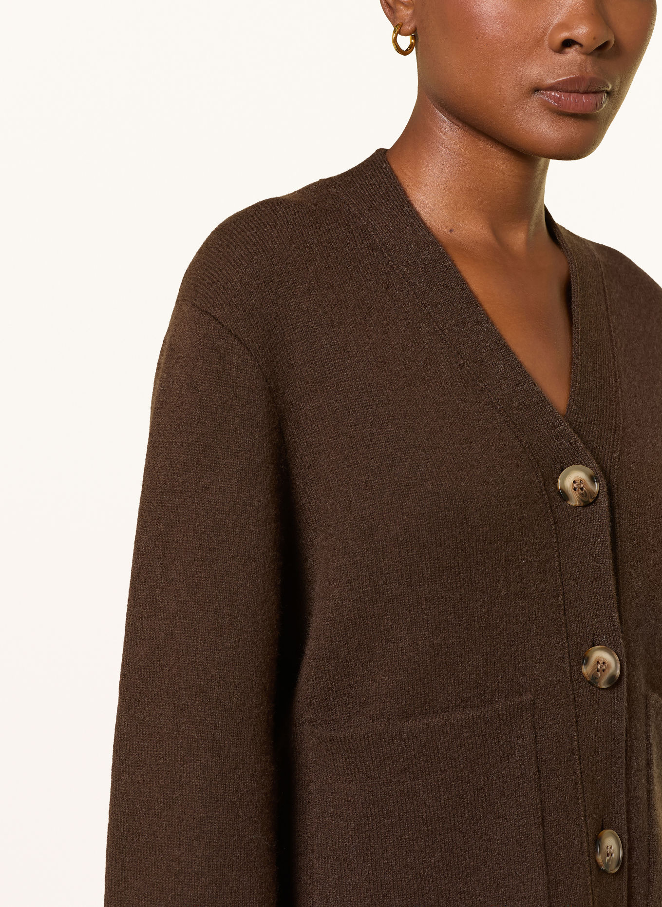 MRS & HUGS Vest met kasjmier: BRUIN