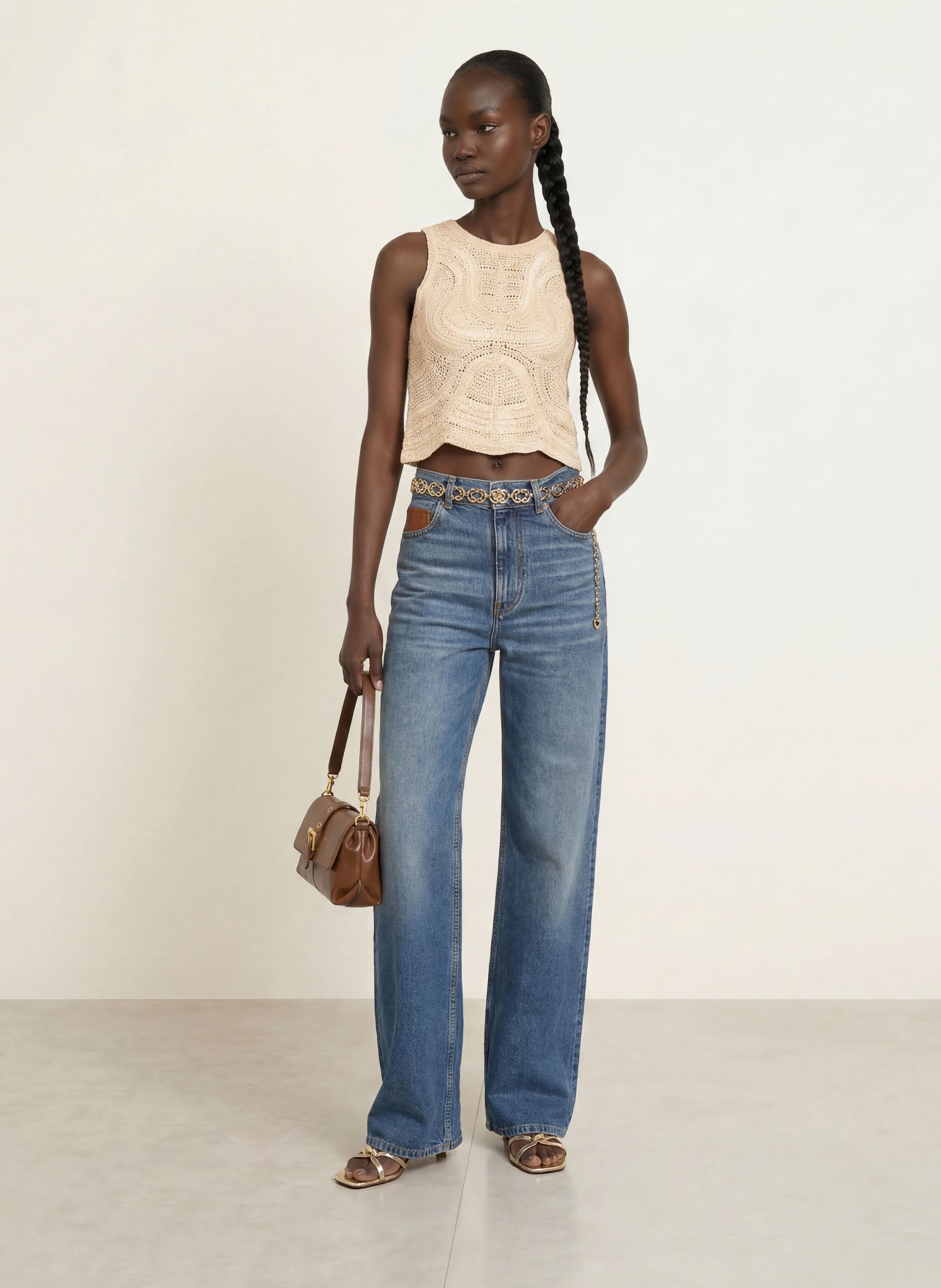 maje Stricktop: BEIGE