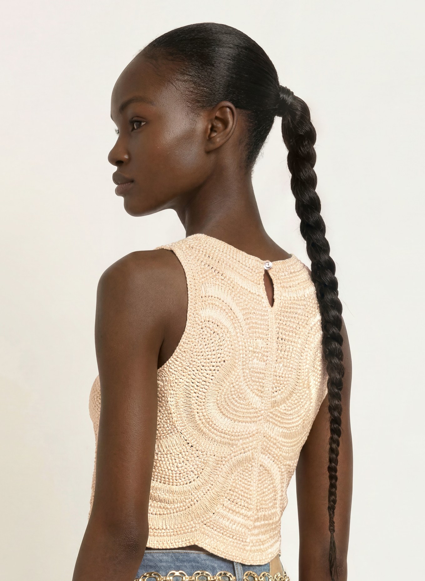 maje Stricktop: BEIGE