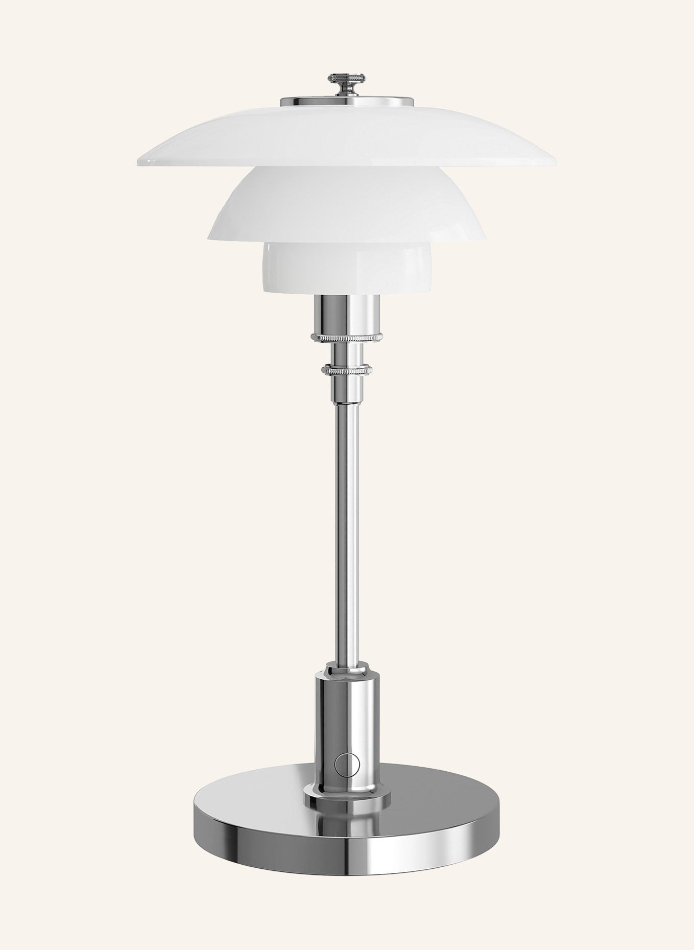 louis poulsen Tischleuchte PH 1/1 PORTABLE: WEISS / SILBER