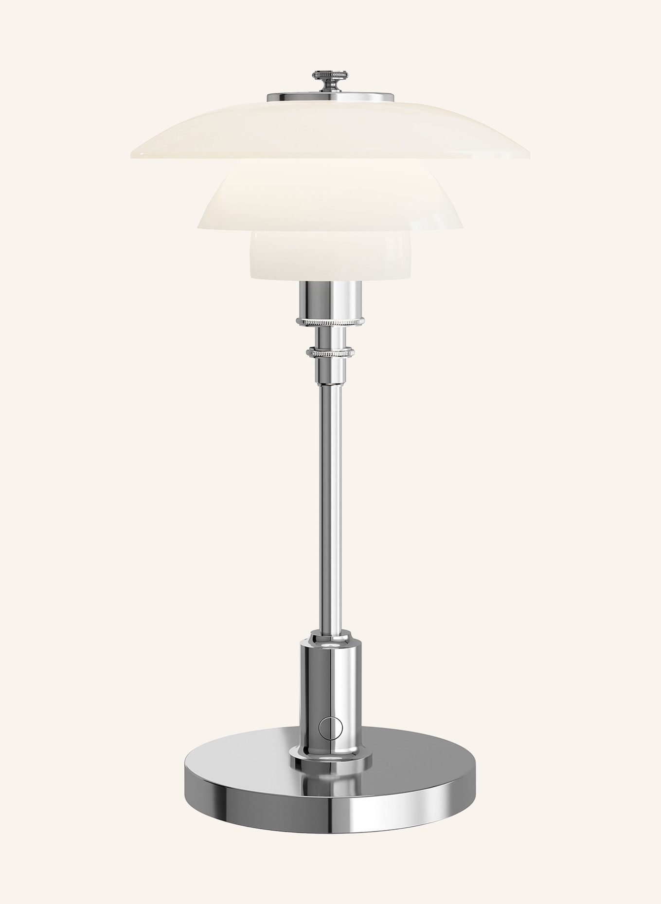 louis poulsen Tischleuchte PH 1/1 PORTABLE: WEISS / SILBER