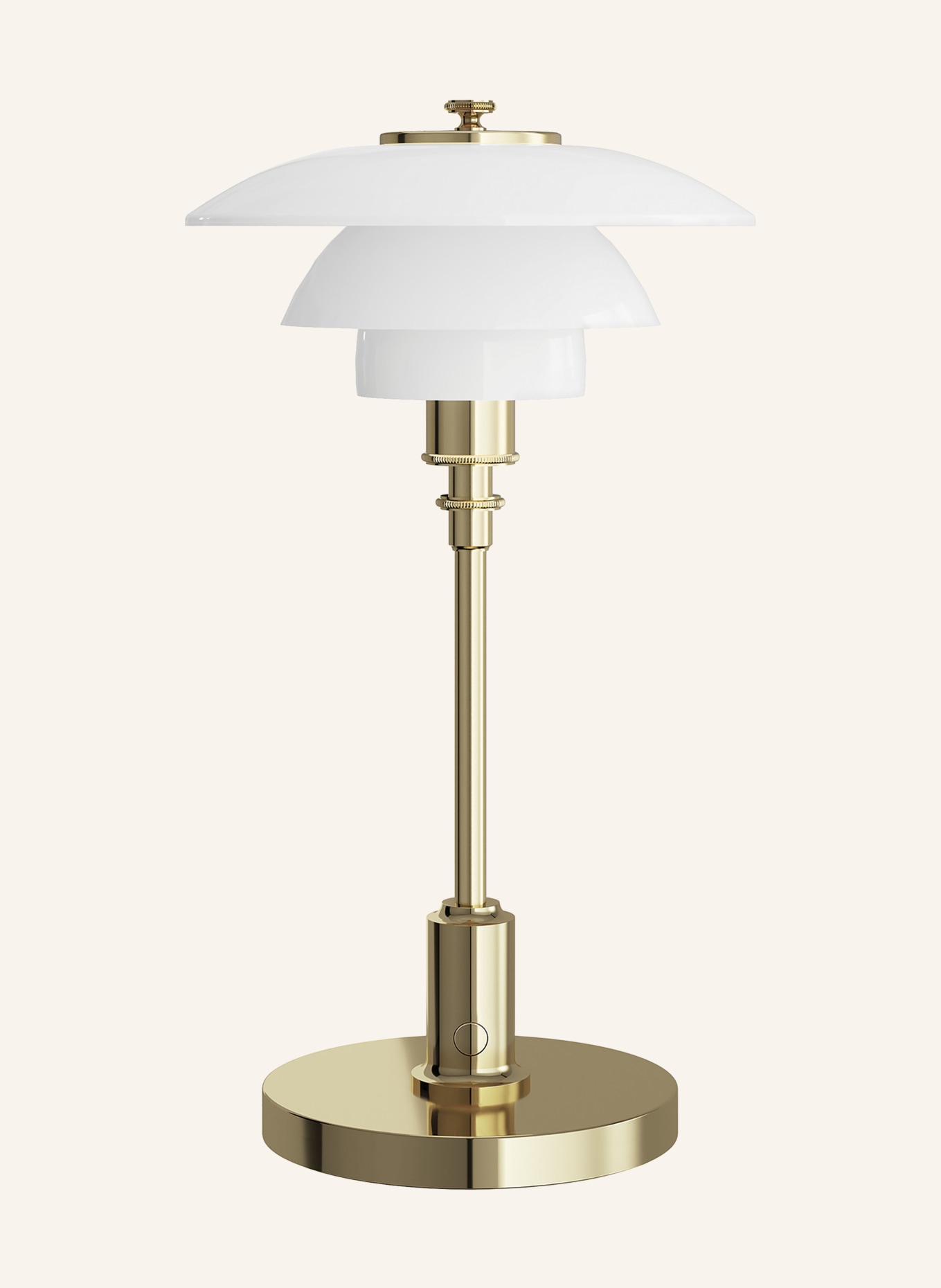louis poulsen Tischleuchte PH 1/1 PORTABLE: WEISS / GOLD