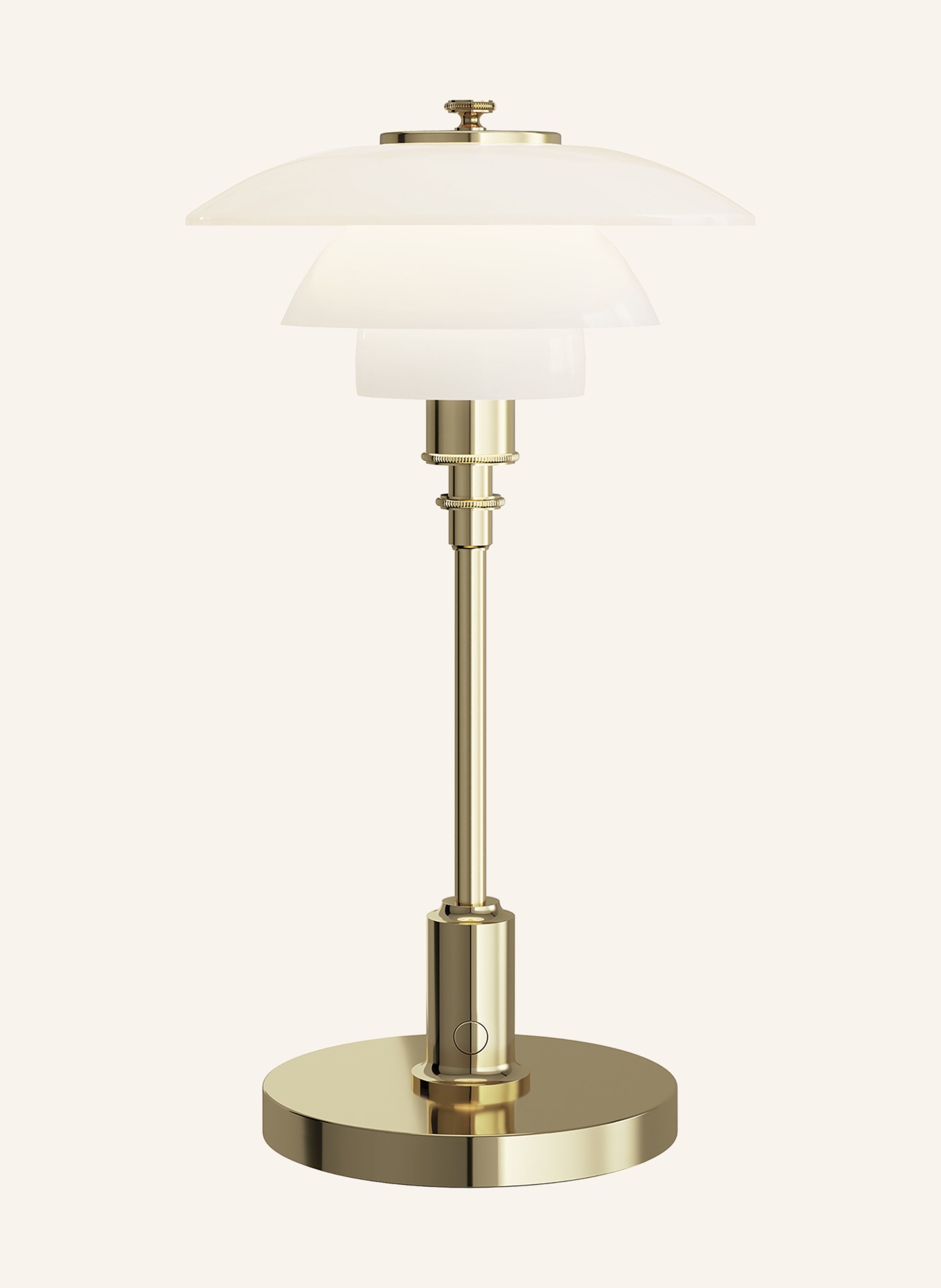 louis poulsen Tischleuchte PH 1/1 PORTABLE: WEISS / GOLD