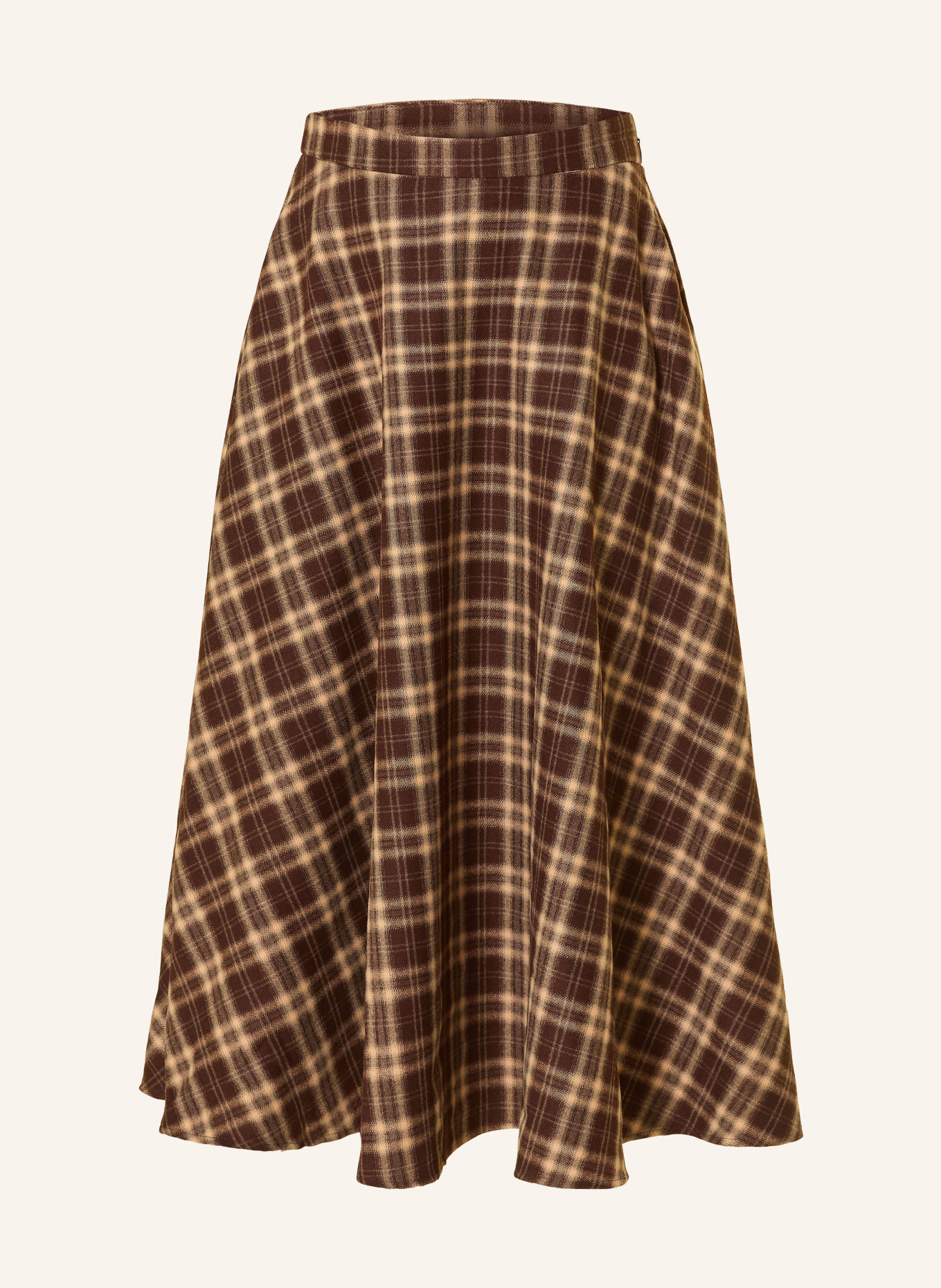 GRACE & MILA Flanellrock ADONIA: DUNKELBRAUN / CAMEL / TAUPE