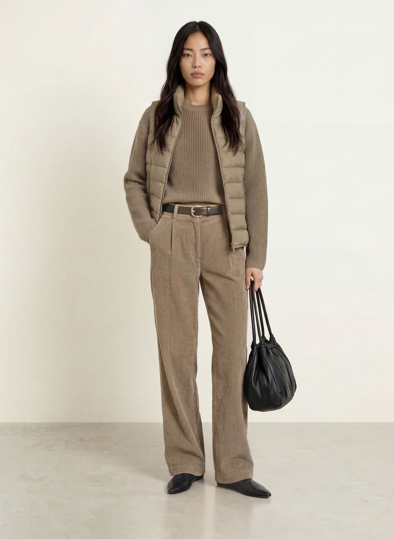 Marc O'Polo Gewatteerd vest: TAUPE