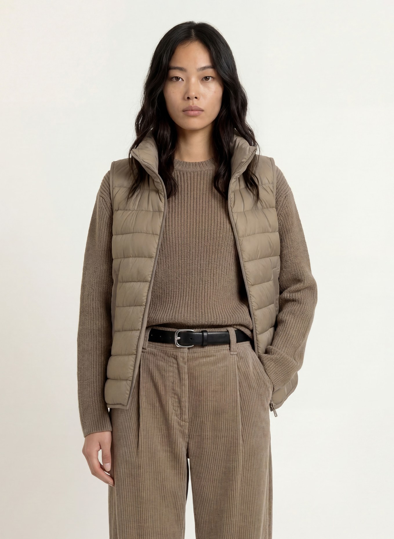 Marc O'Polo Gewatteerd vest: TAUPE