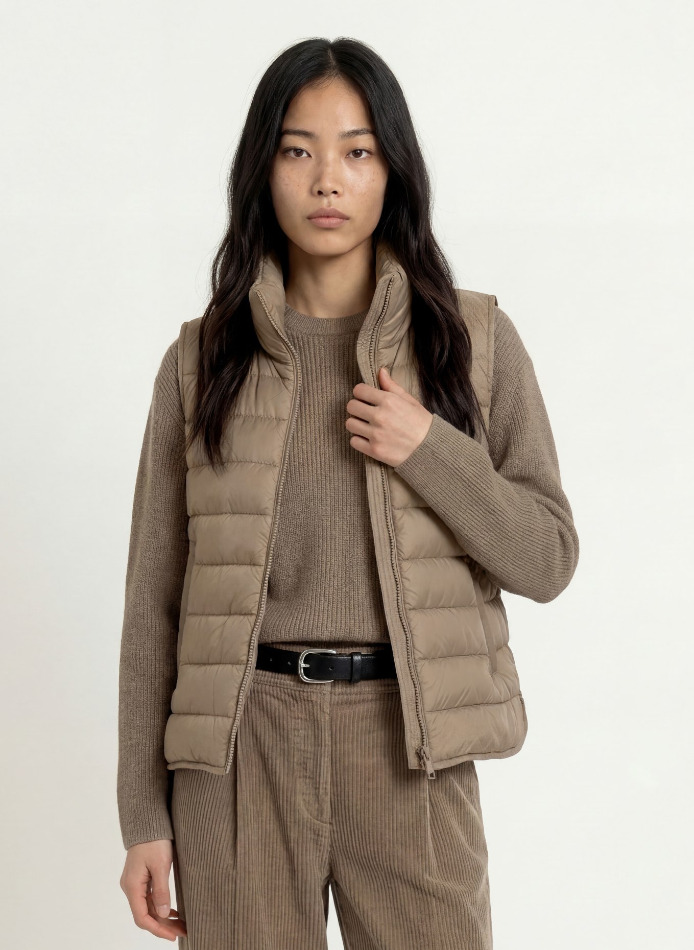 Marc O'Polo Gewatteerd vest: TAUPE