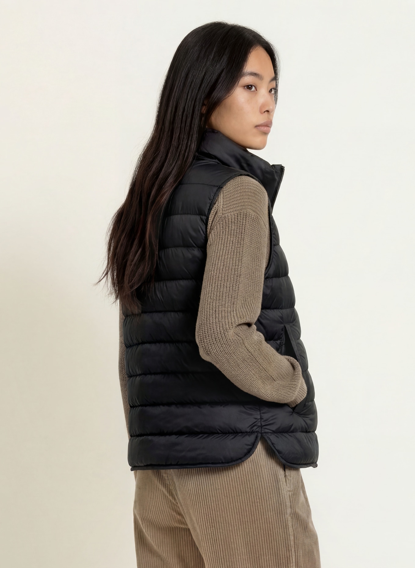 Marc O'Polo Gewatteerd vest: ZWART