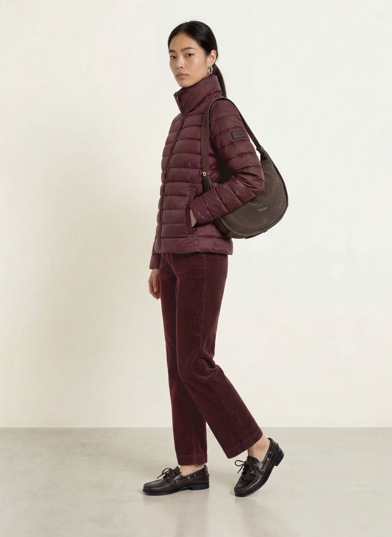 Marc O'Polo Gewatteerde jas: MARRON FONCÉ