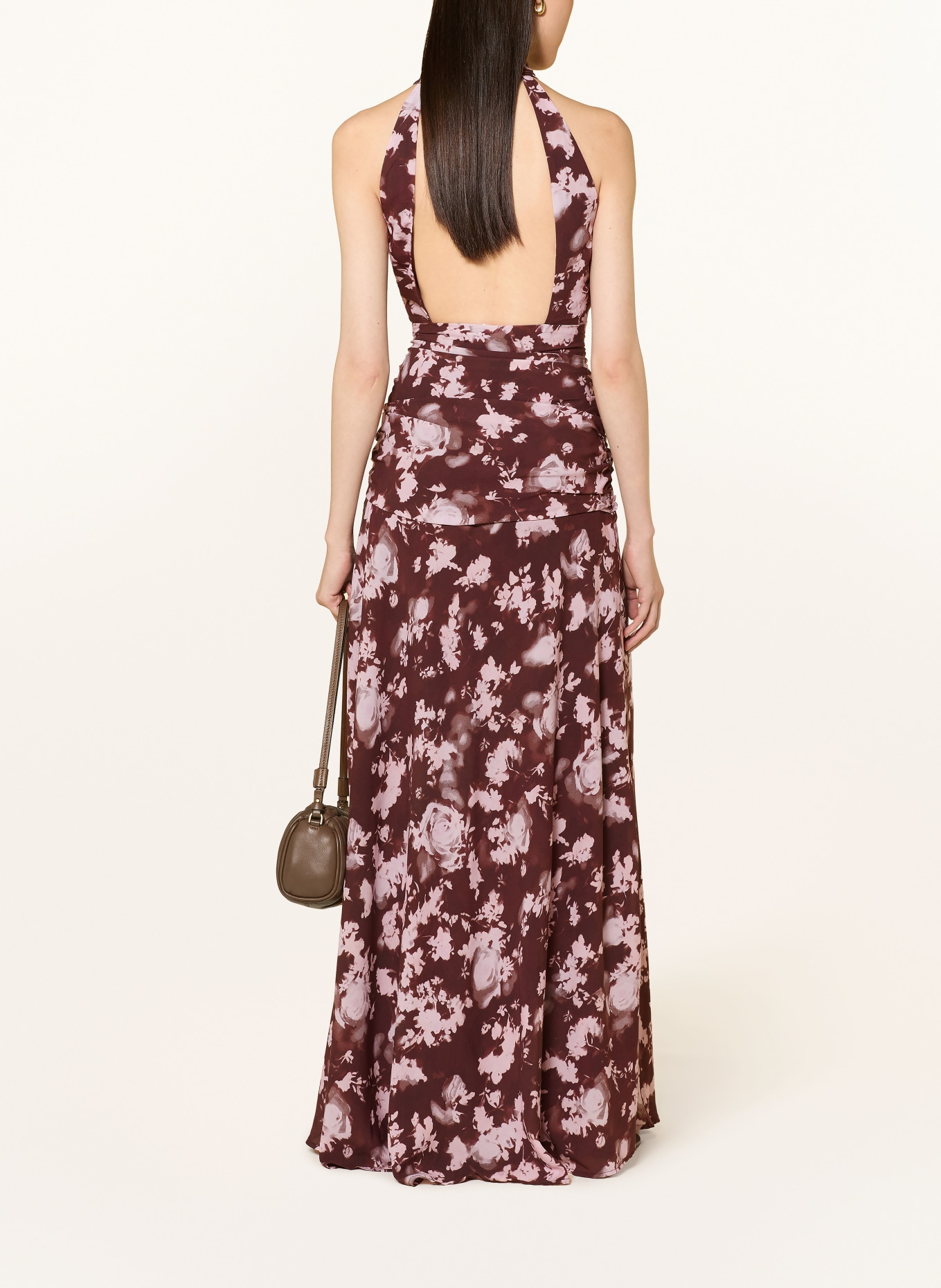 NEO NOIR DORIAN Dress: DARK BROWN / LIGHT PINK