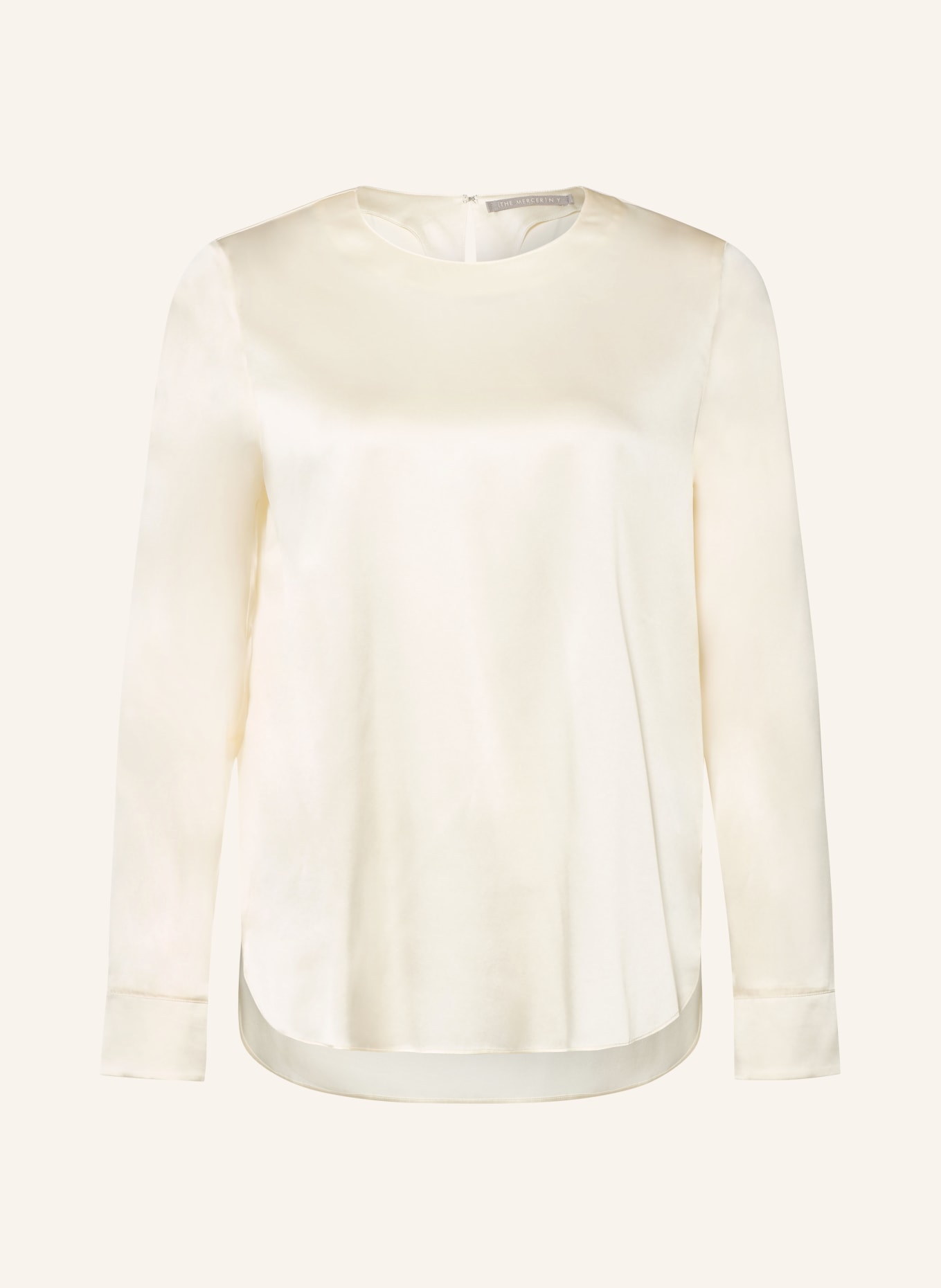 (THE MERCER) N.Y. Blusenshirt mit Seide: ECRU