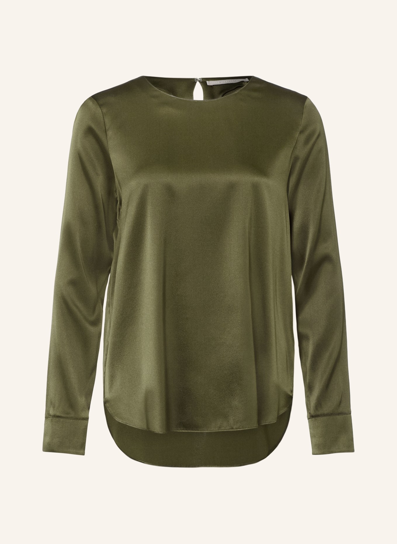 (THE MERCER) N.Y. Blusenshirt mit Seide: KHAKI