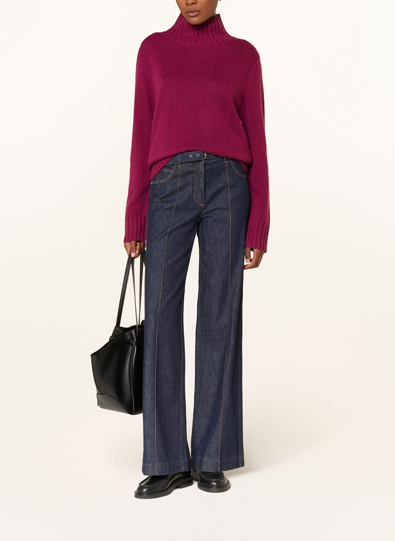 (THE MERCER) N.Y. Cashmere-Pullover: FUCHSIA