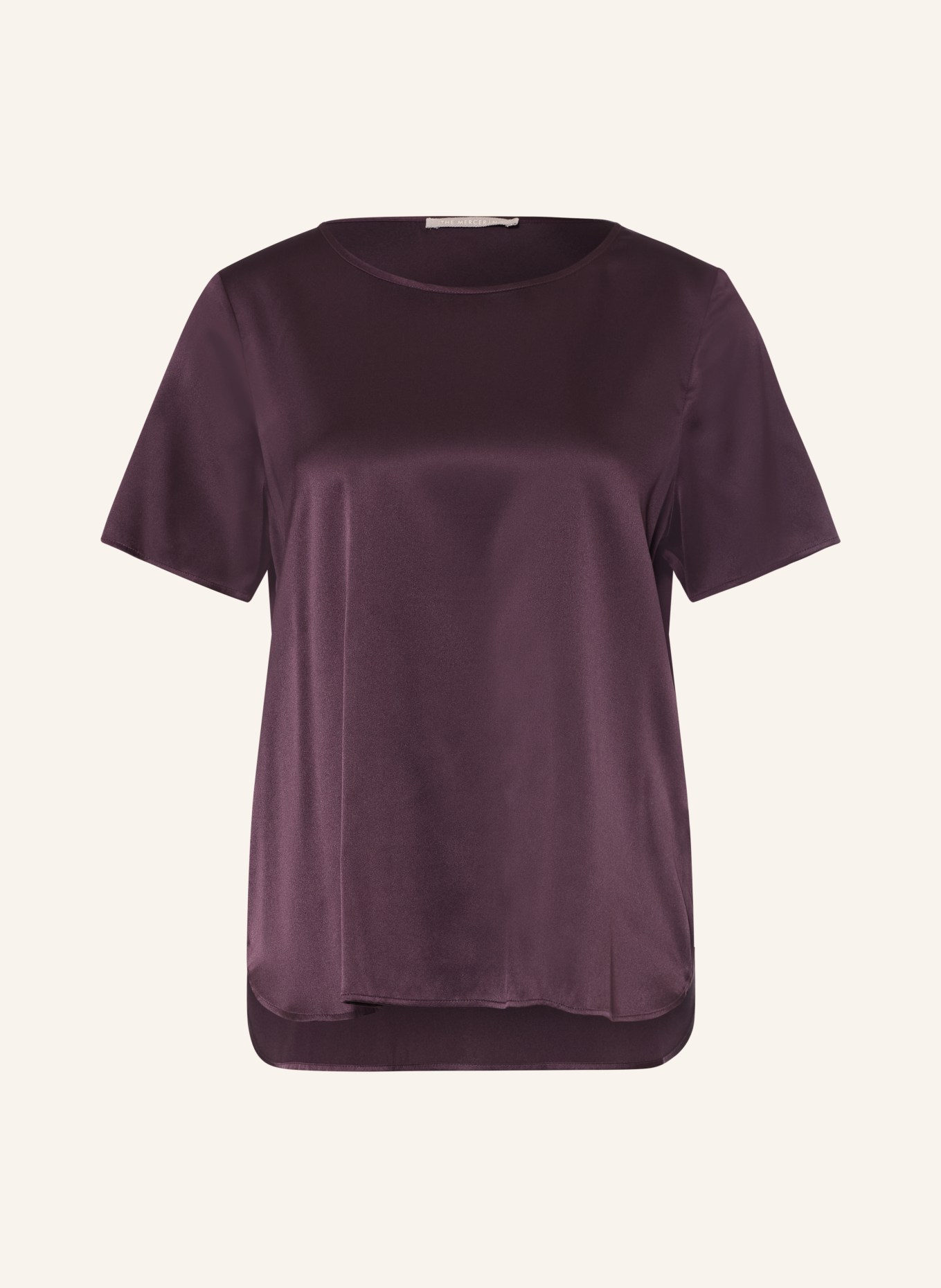 (THE MERCER) N.Y. Satin and silk blouse: DARK PURPLE