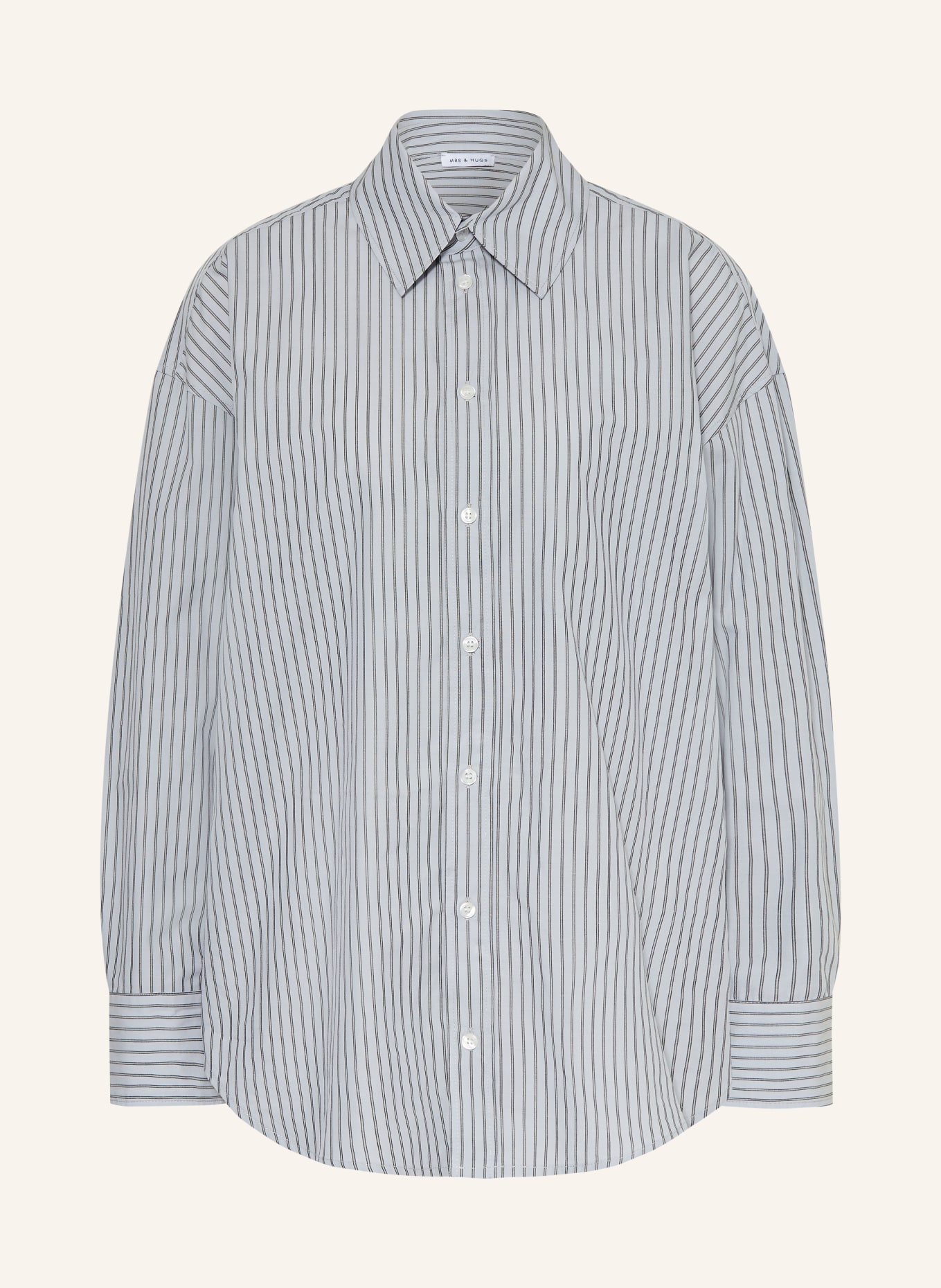 MRS & HUGS Shirt blouse: BLUE GRAY / WHITE / BLACK
