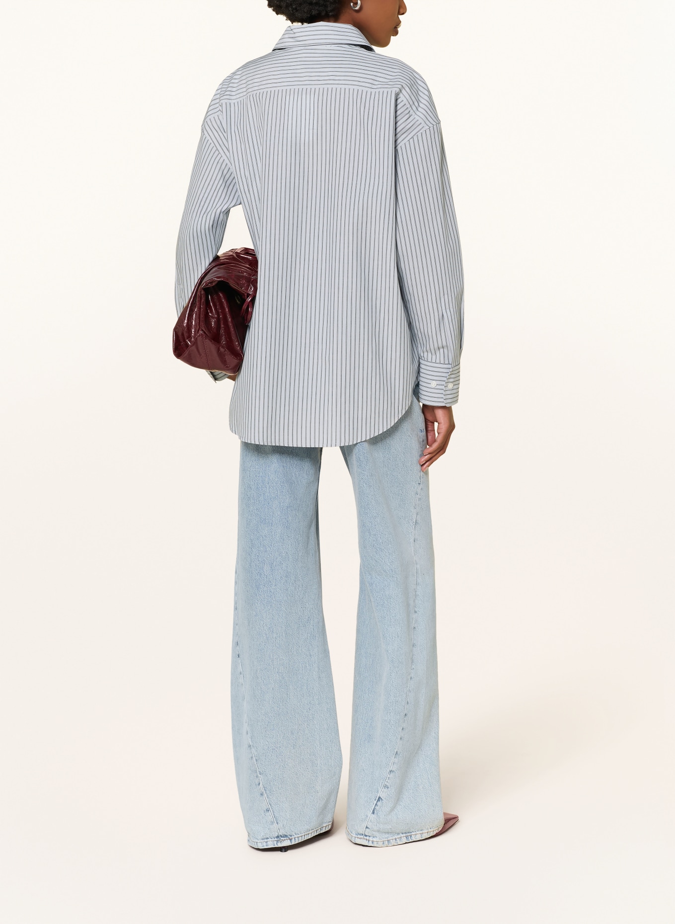 MRS & HUGS Shirt blouse: BLUE GRAY / WHITE / BLACK