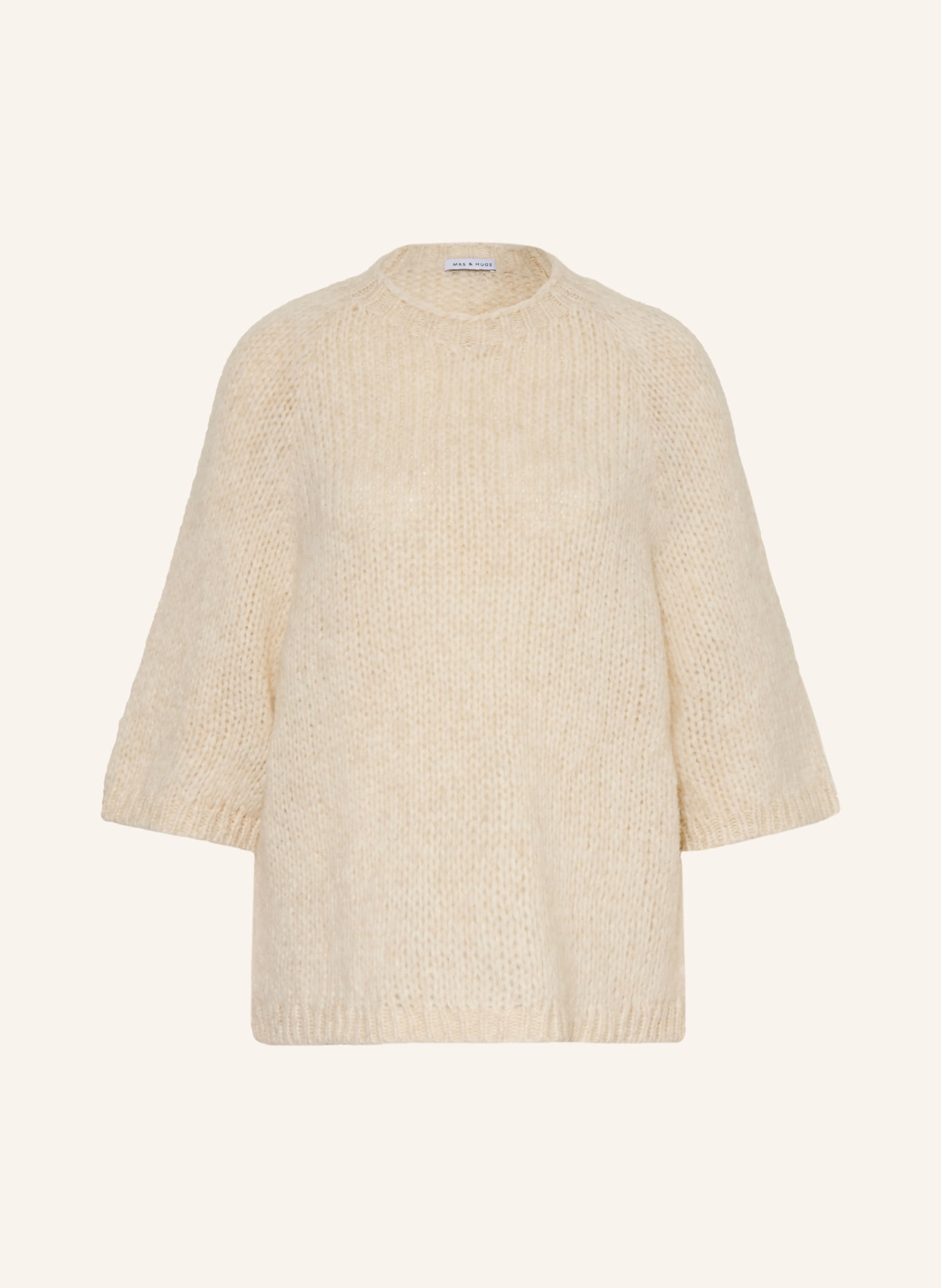 MRS & HUGS Pullover mit 3/4-Arm: CREME