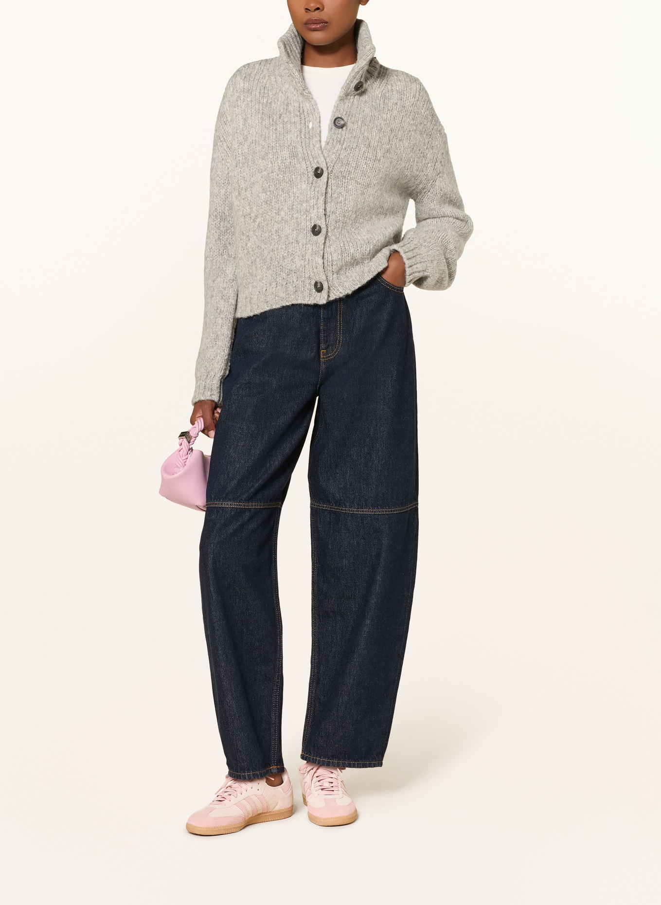 MRS & HUGS Gilet: GRIS CLAIR