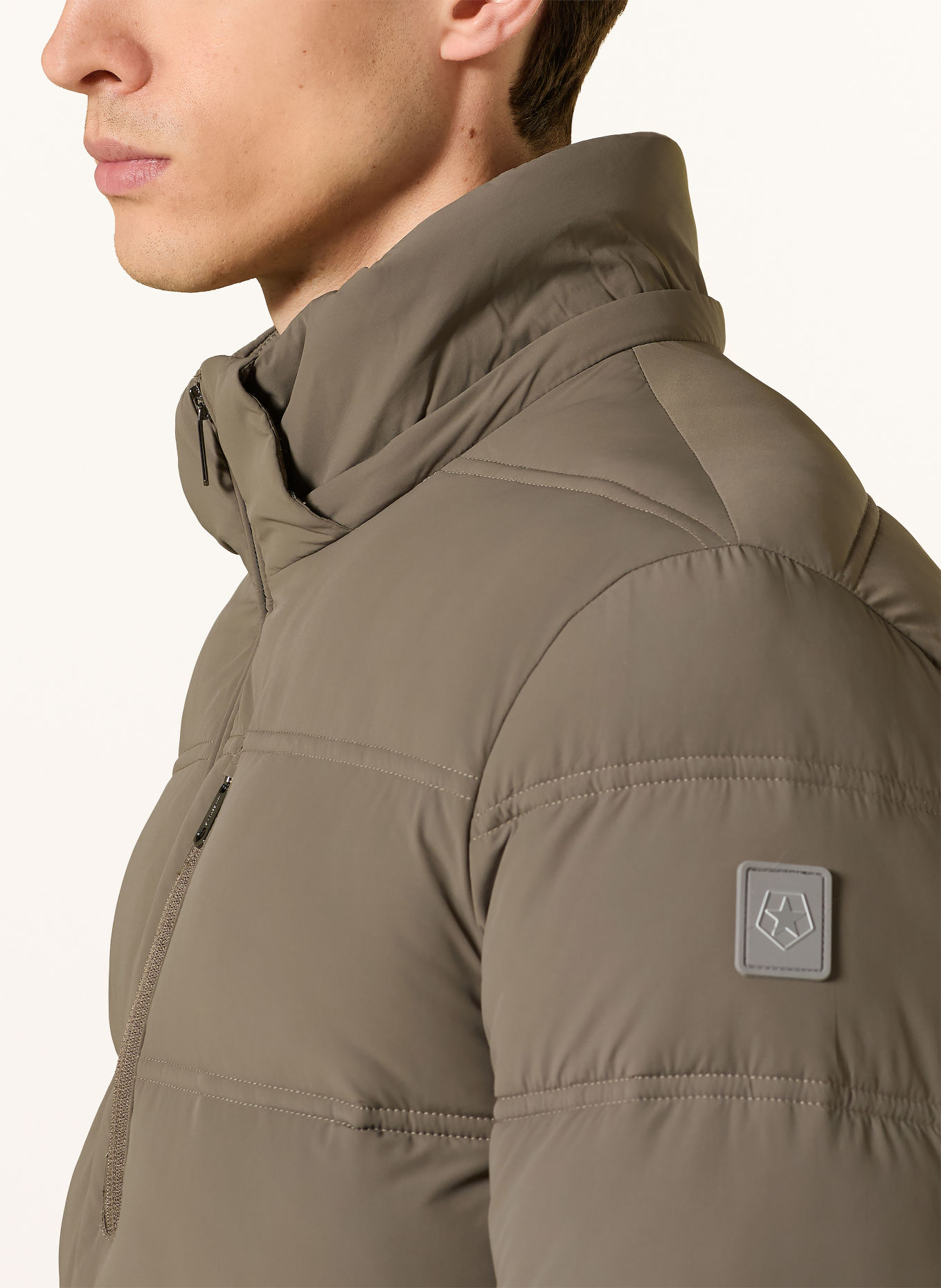 MILESTONE Steppjacke MSSILENO mit abnehmbarer Kapuze: KHAKI
