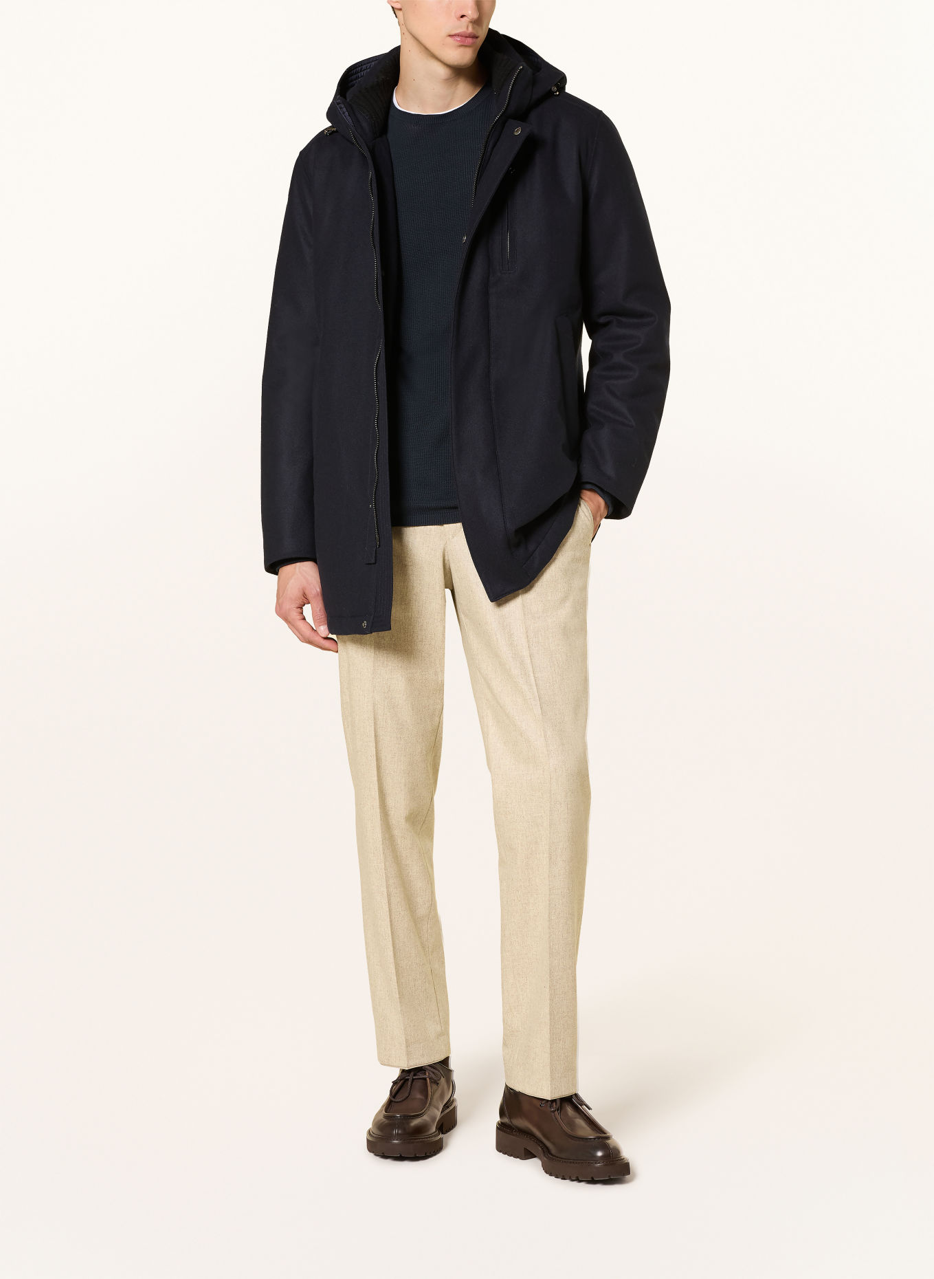 MILESTONE Parka MSRICHARD avec capuche amovible: BLEU FONCÉ