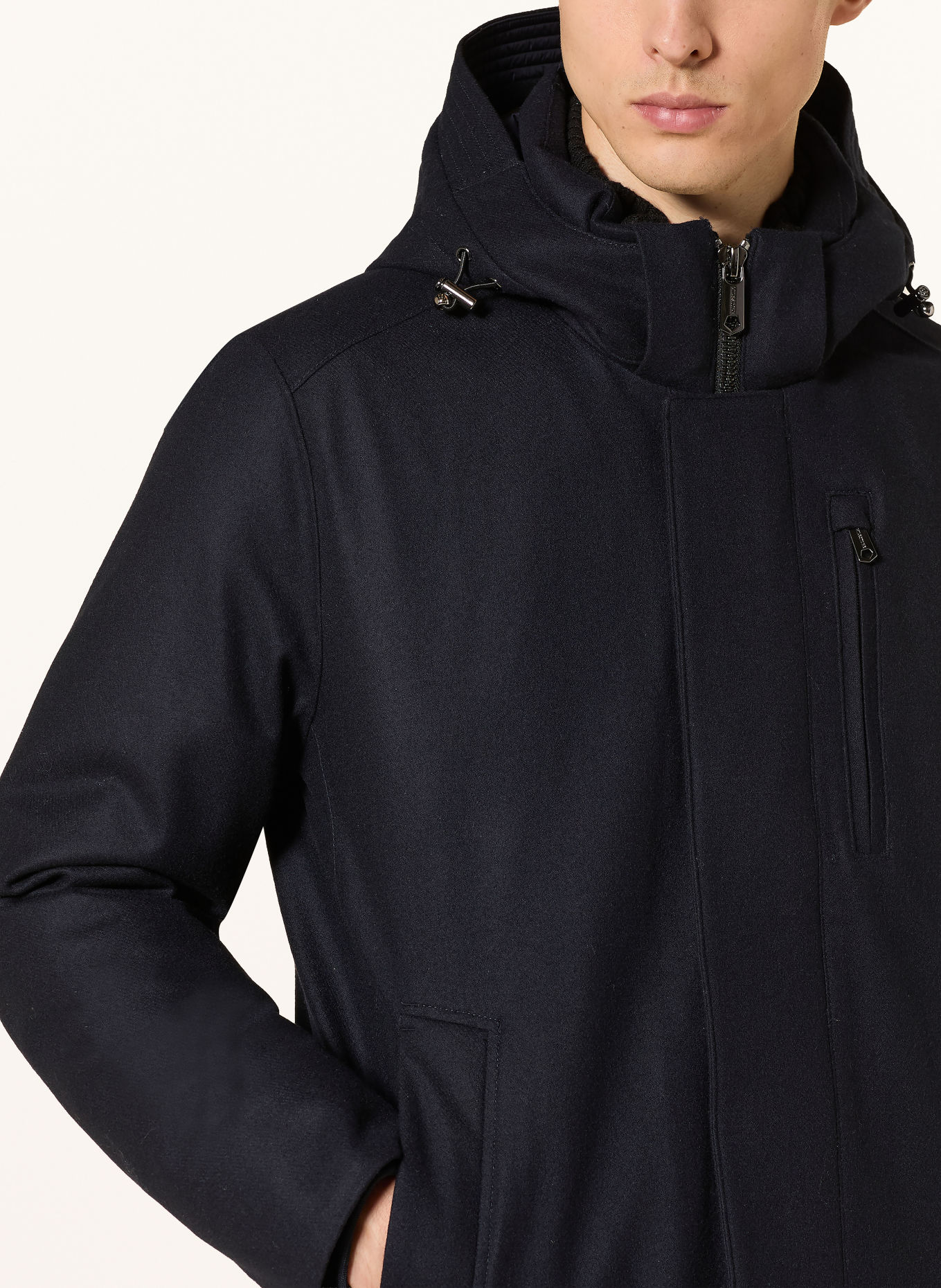MILESTONE Parka MSRICHARD avec capuche amovible: BLEU FONCÉ