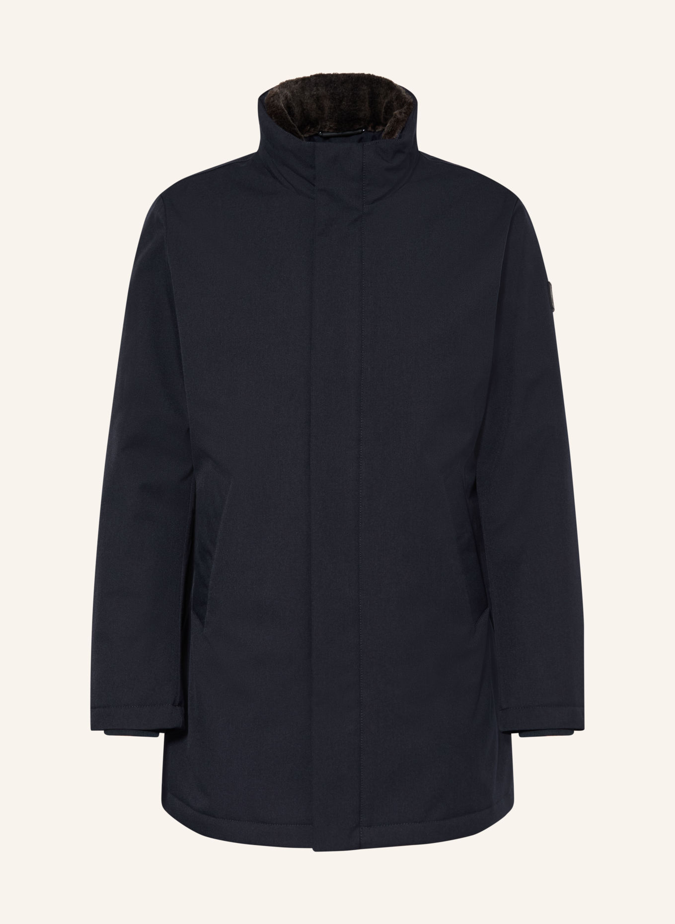 MILESTONE Parka MSLONDON met uitneembare voering en afneembare capuchon: DONKERBLAUW / TAUPE