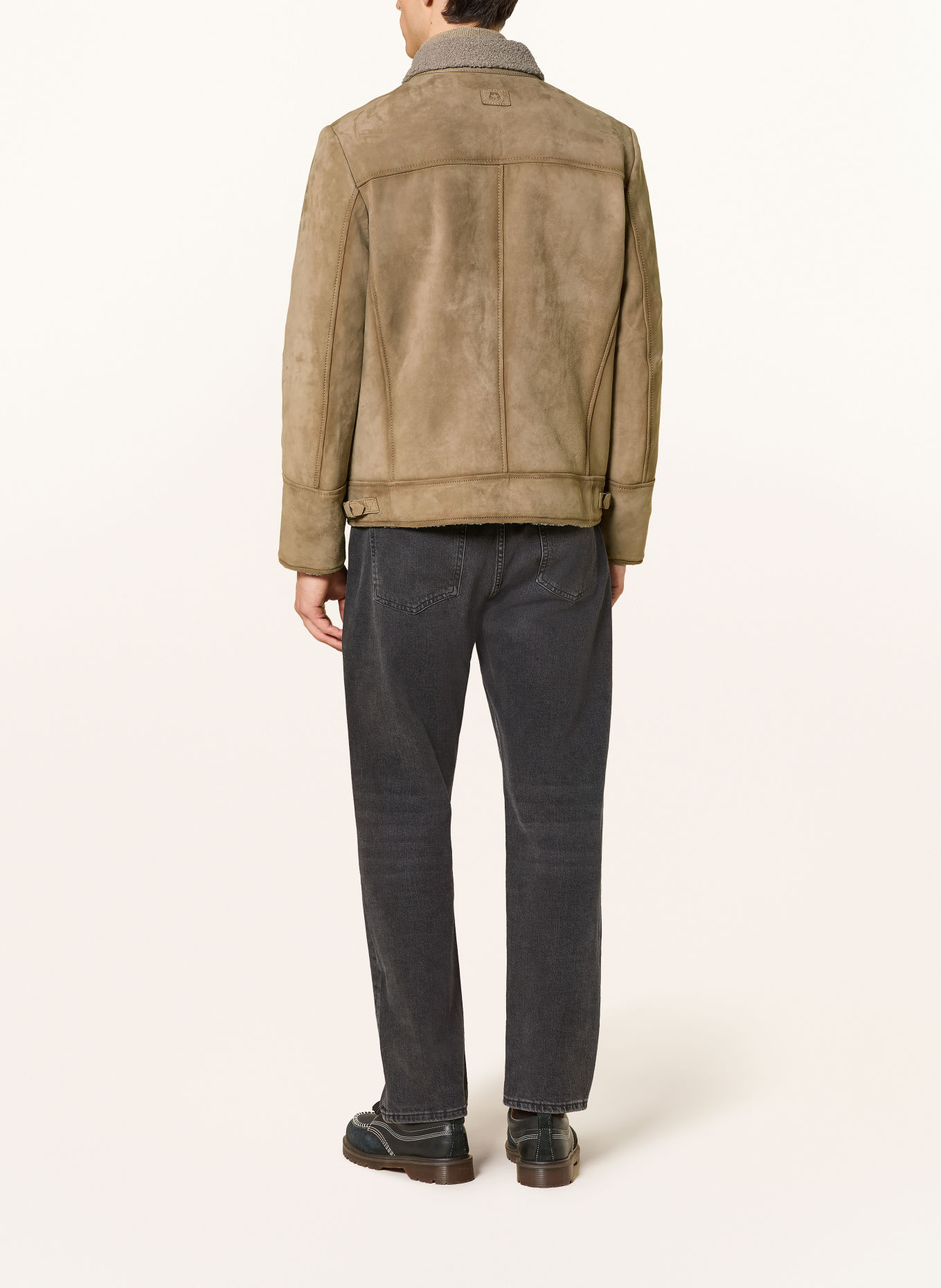 MILESTONE Lederjacke MSCAMINO: HELLBRAUN / TAUPE