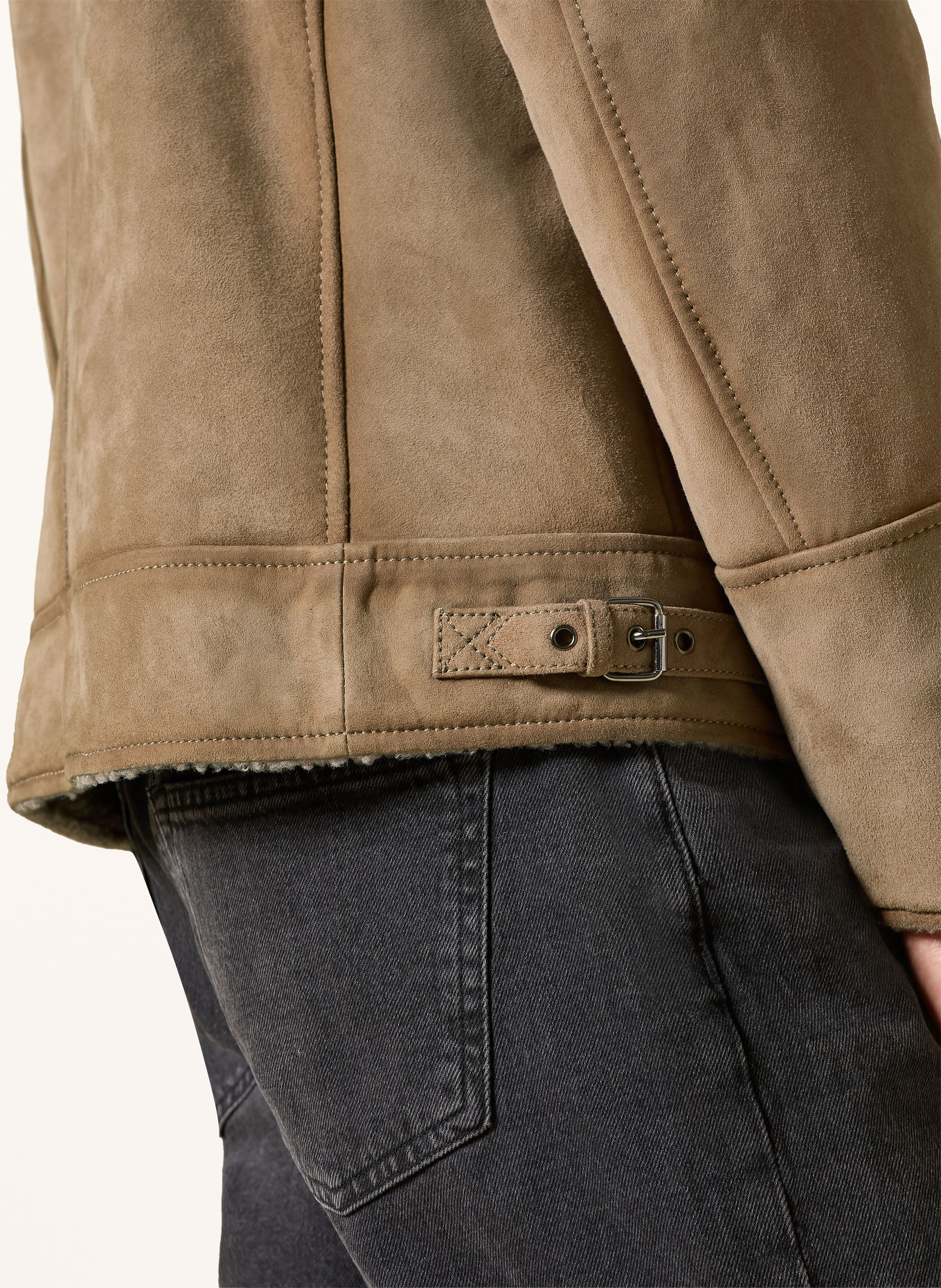 MILESTONE Lederjacke MSCAMINO: HELLBRAUN / TAUPE