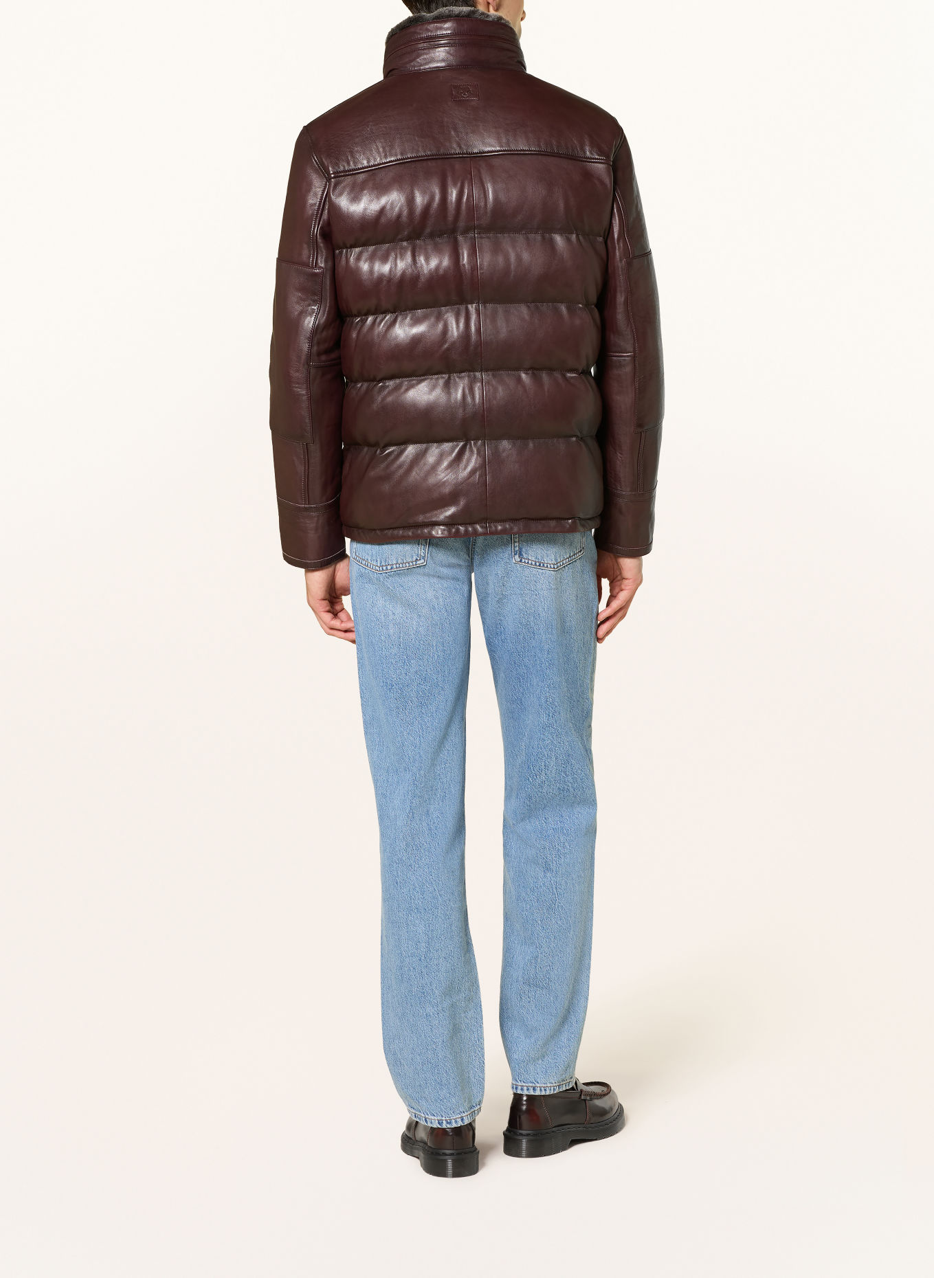 MILESTONE Lederjacke: DUNKELROT