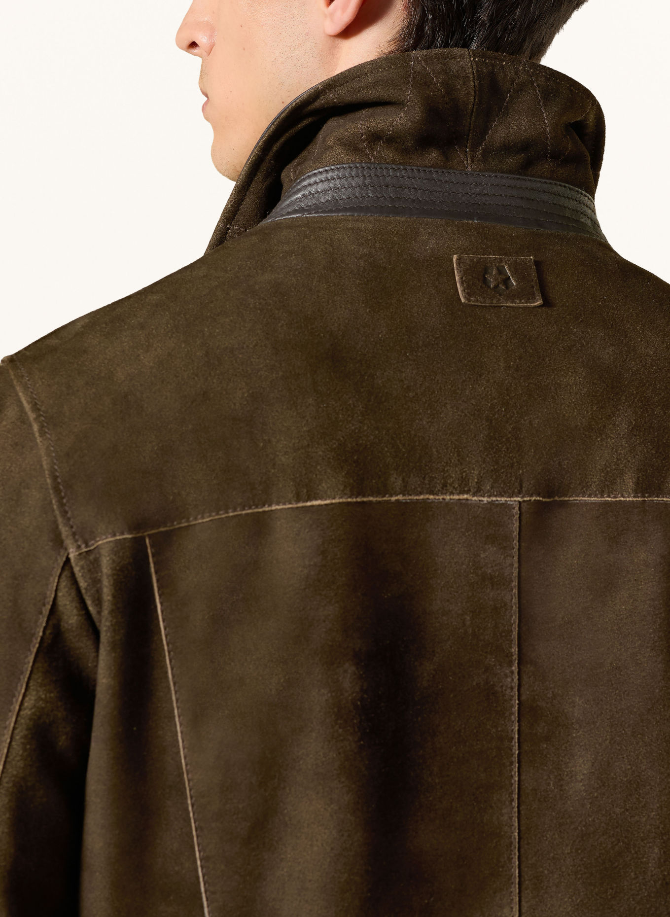 MILESTONE Leder-Overjacket MSDAMIAN: DUNKELBRAUN