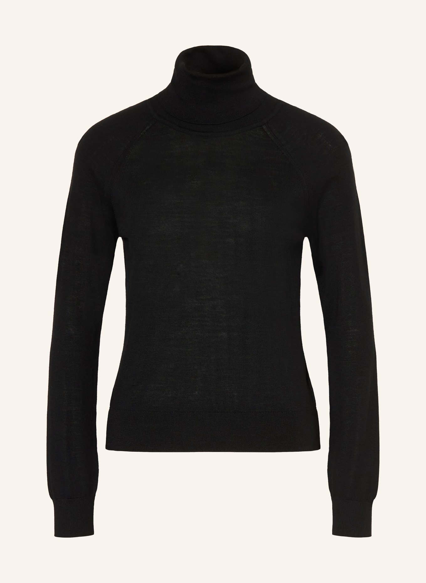 lilienfels Rollkragenpullover aus Merinowolle: SCHWARZ