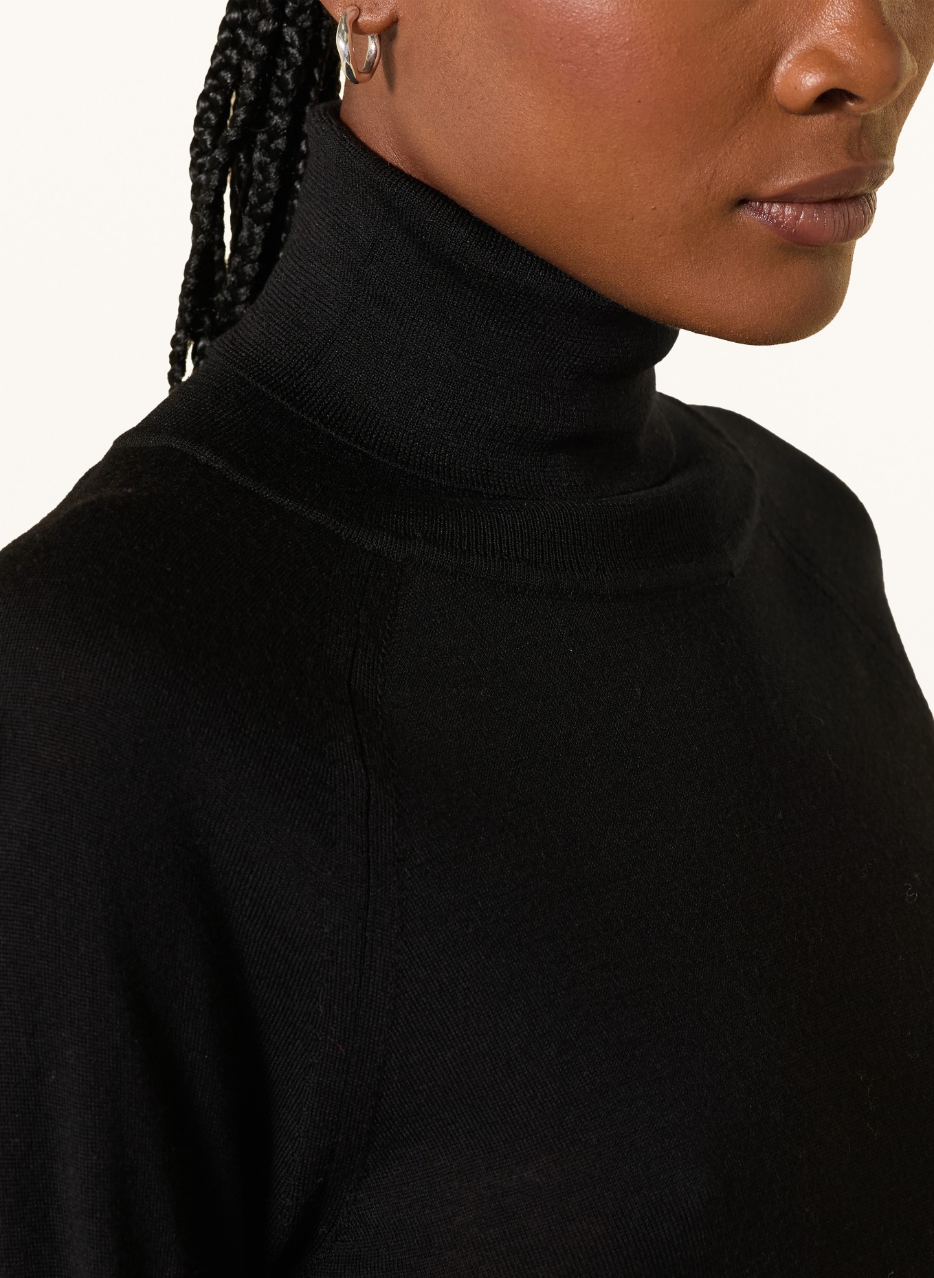lilienfels Rollkragenpullover aus Merinowolle: SCHWARZ