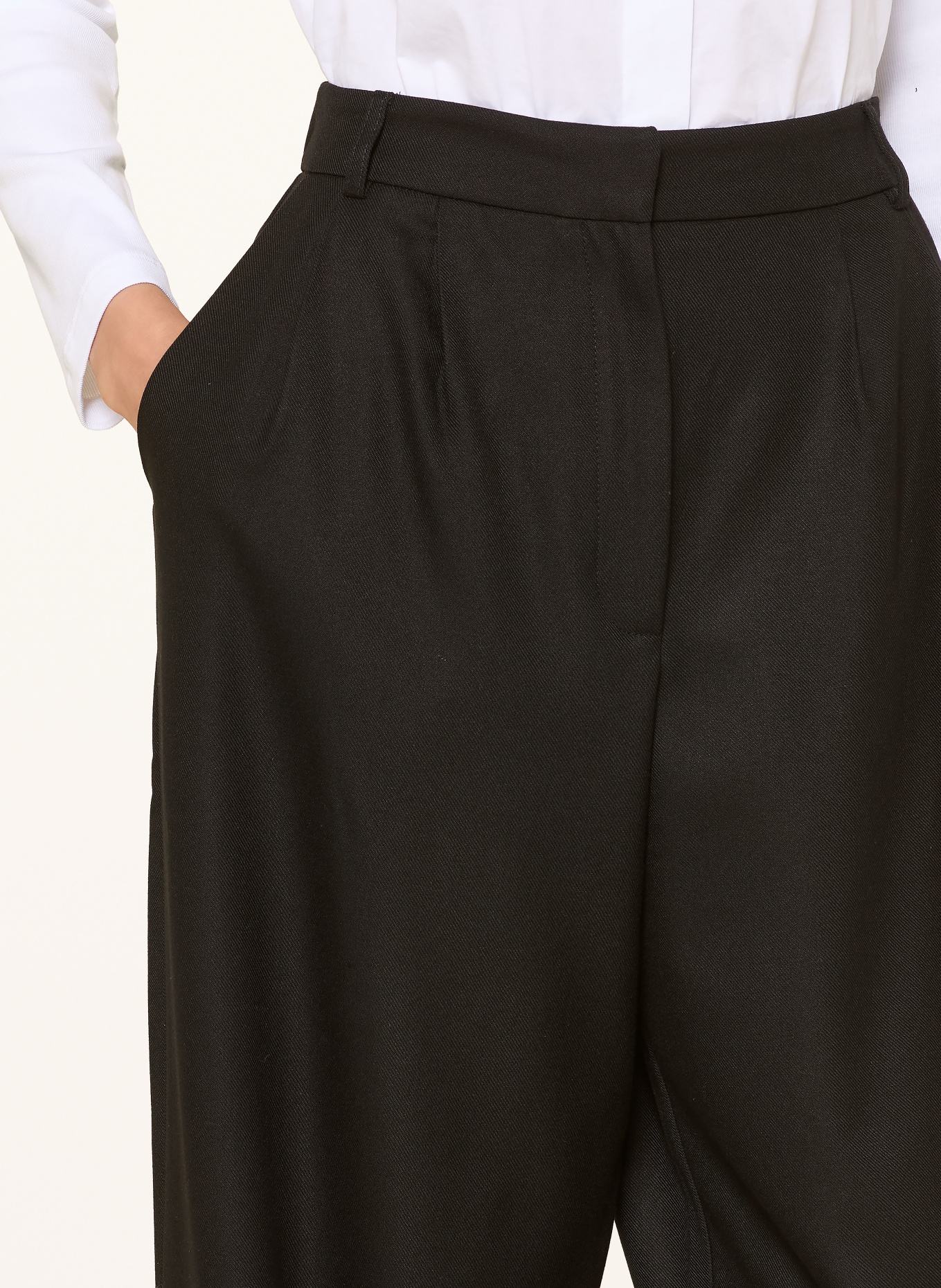 lilienfels Wide-leg trousers: BLACK
