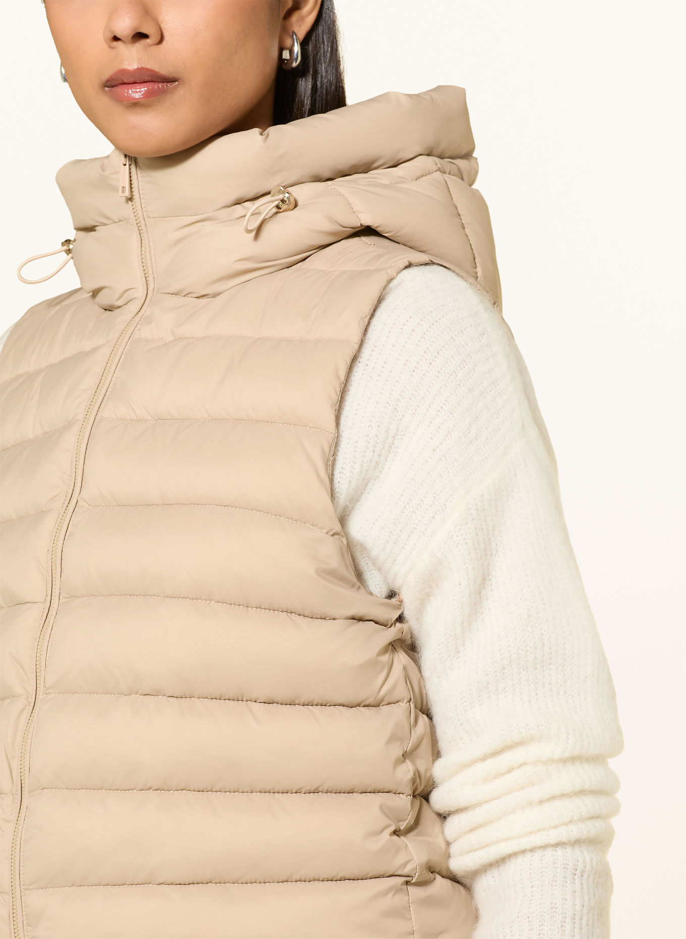 RINO & PELLE OMRI coat with removable collar: BEIGE