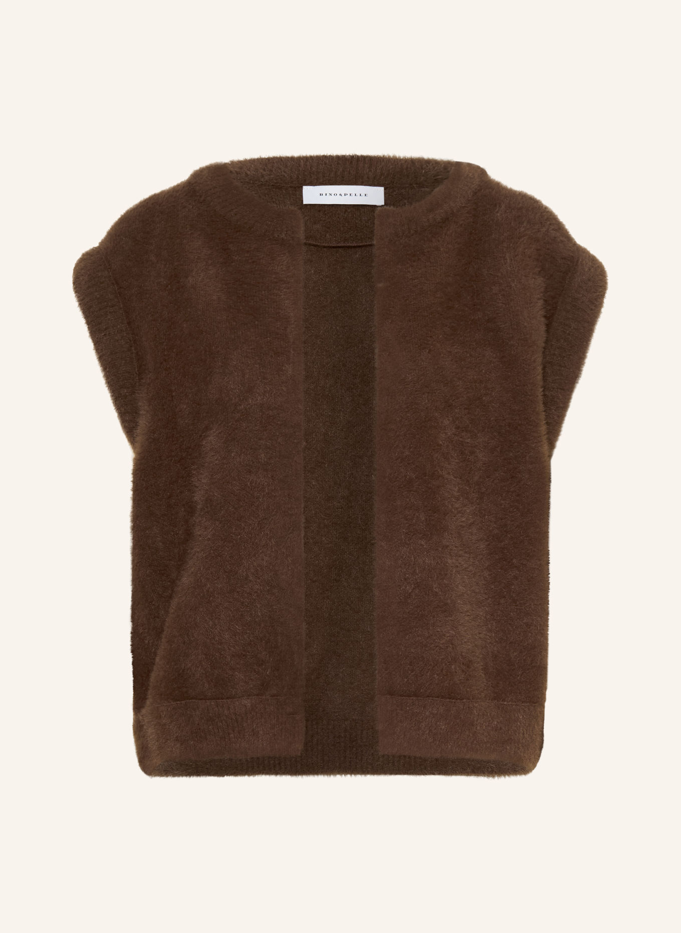 RINO & PELLE ELONA Knit Vest: DARK BROWN