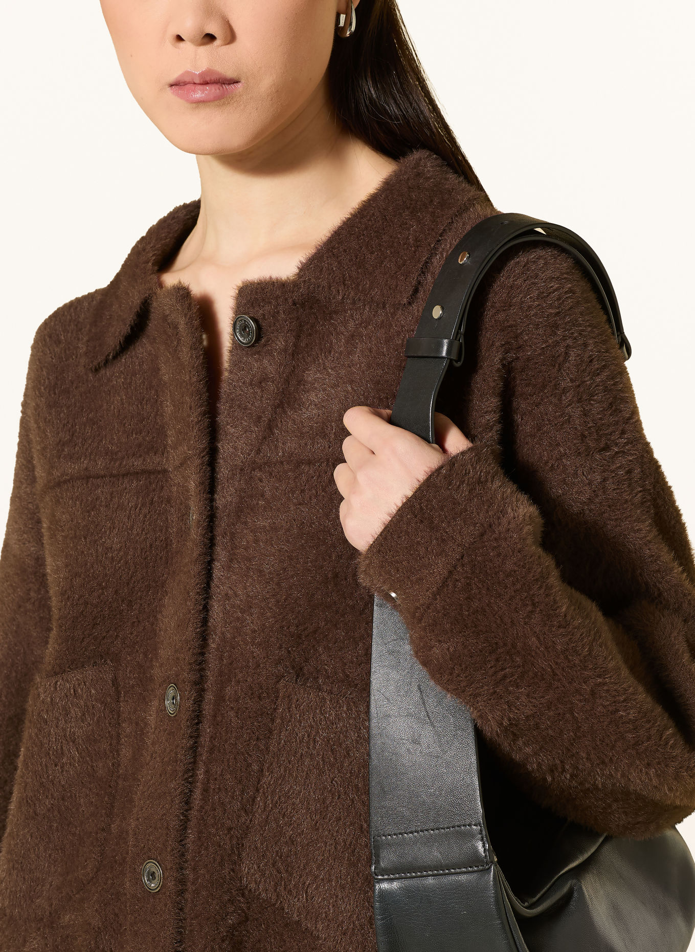 RINO & PELLE BUBBLY Cardigan: DARK BROWN