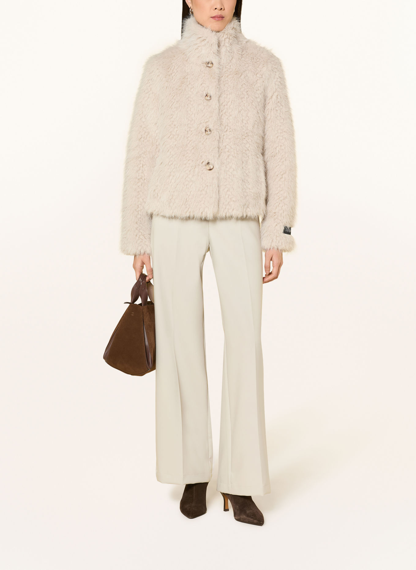 RINO & PELLE Faux Fur Jacket VIE: WHITE